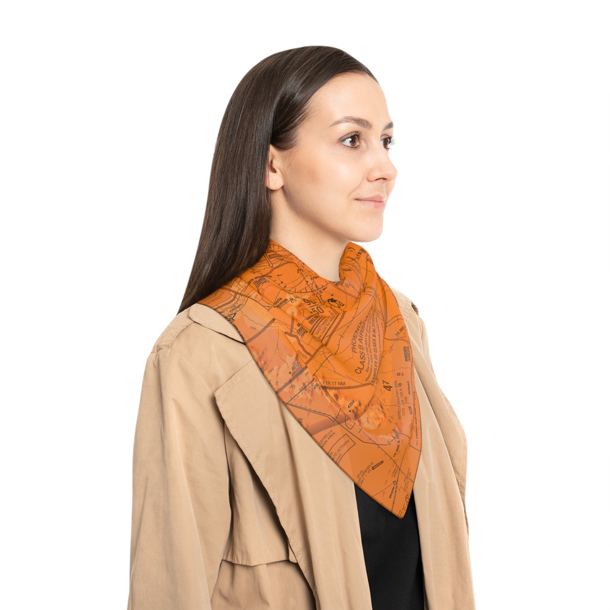Phoenix TAC Chart (orange) poly scarf