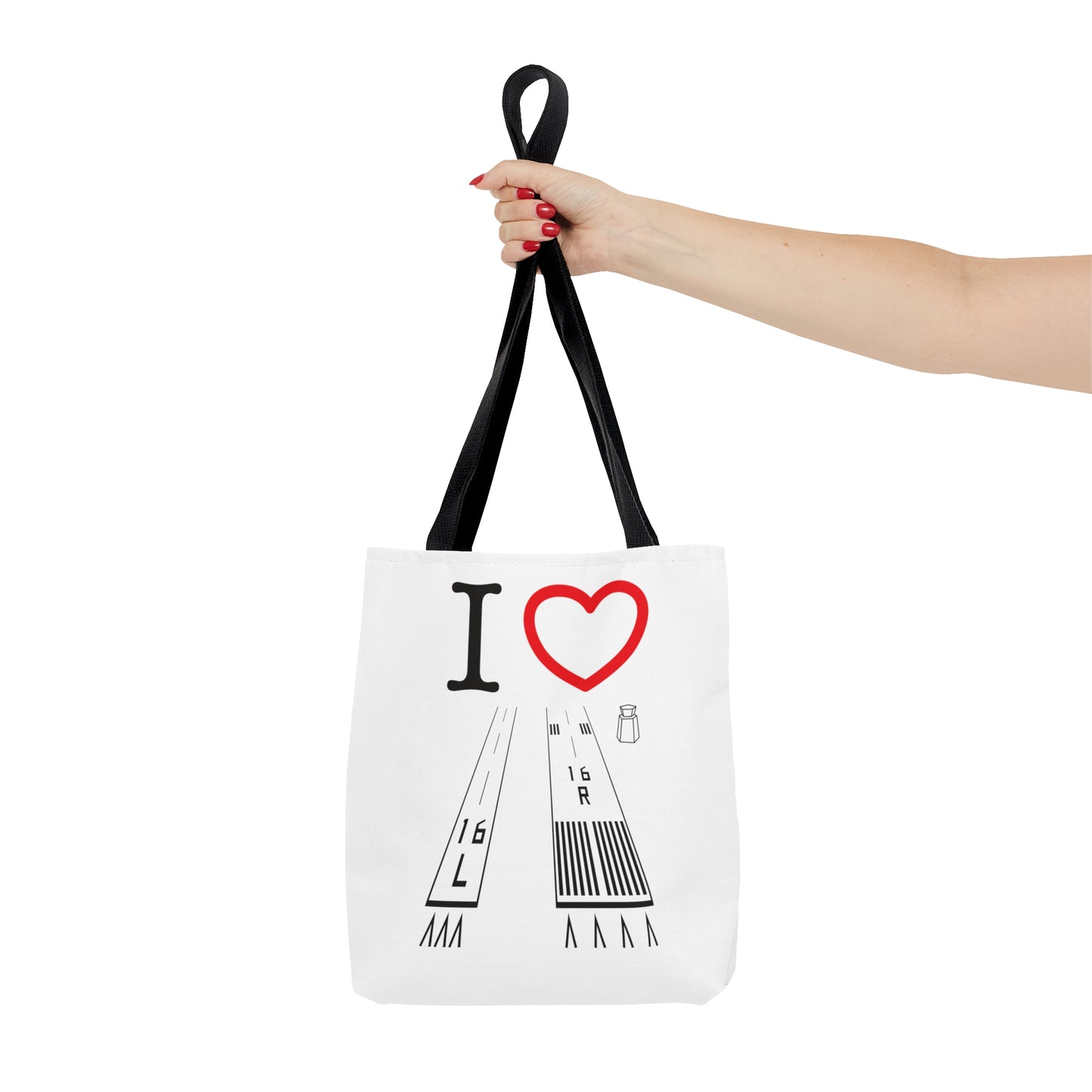 Van Nuys Airport Runways 16L - 16R / 34L - 34R - tote bag (white)