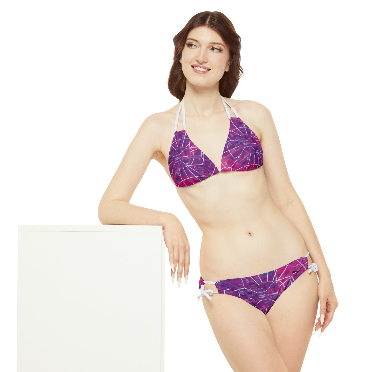 Phoenix TAC Chart strappy bikini set (purple)