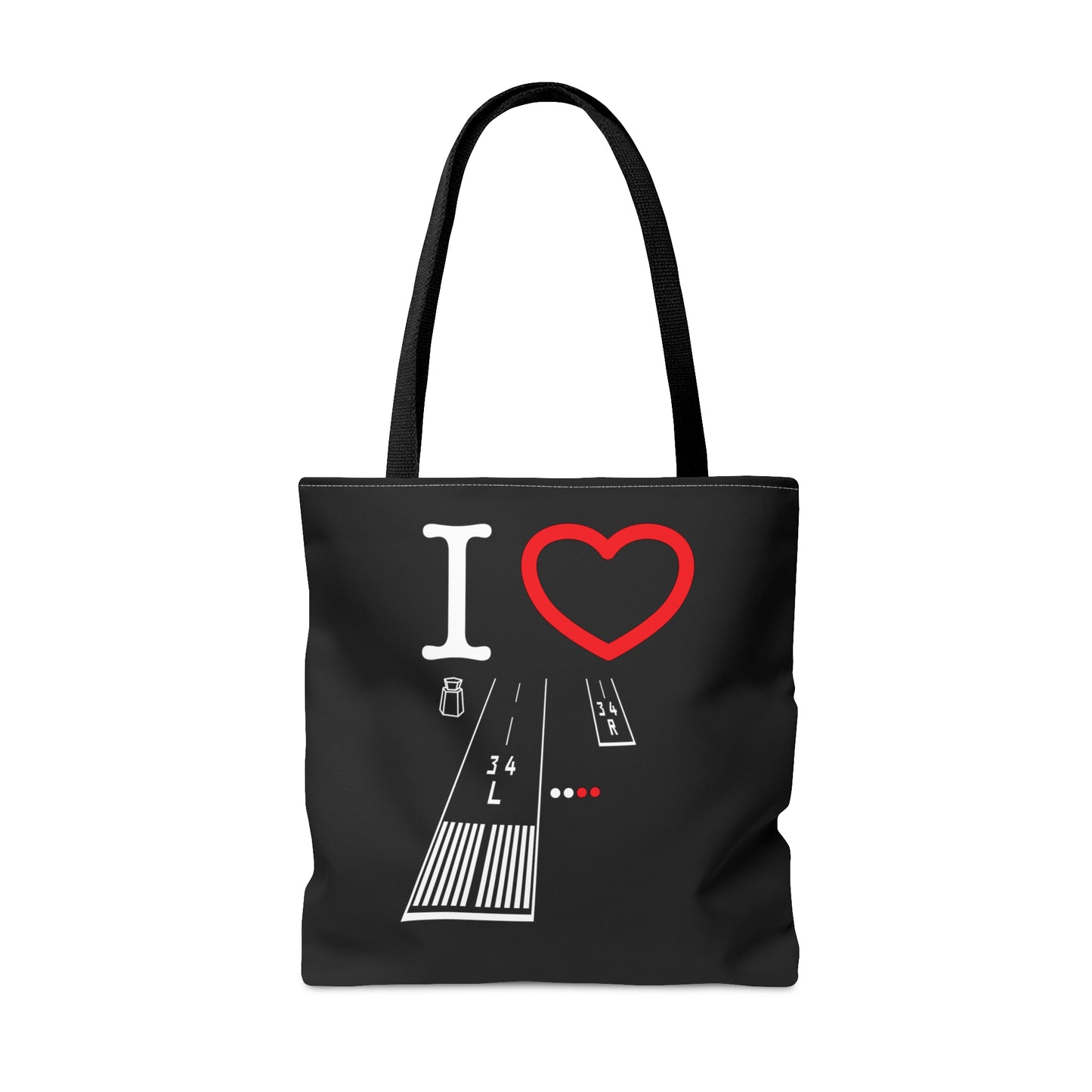 Van Nuys Airport Runways 16L - 16R / 34L - 34R - tote bag (black)