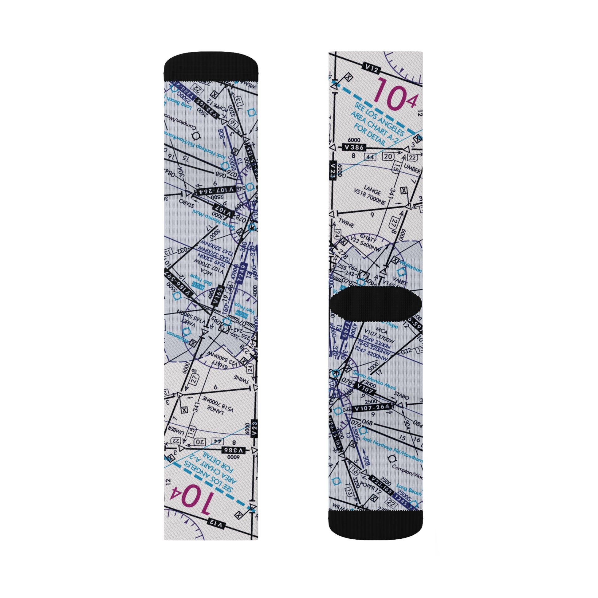 Aeronautical Chart socks (ELUS3/white)