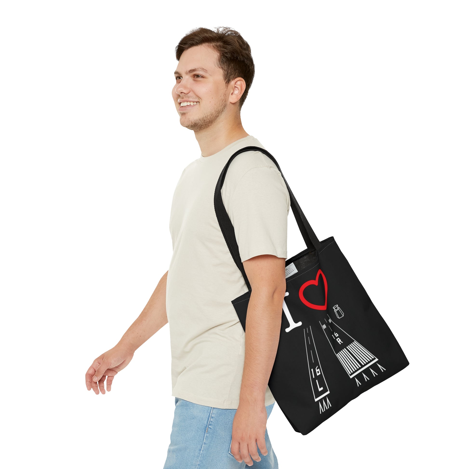 Van Nuys Airport Runways 16L - 16R / 34L - 34R - tote bag (black)