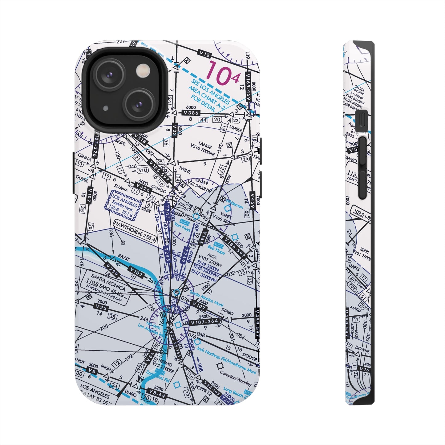 Enroute Low Altitude Chart (ELUS3) tough phone cases (white)
