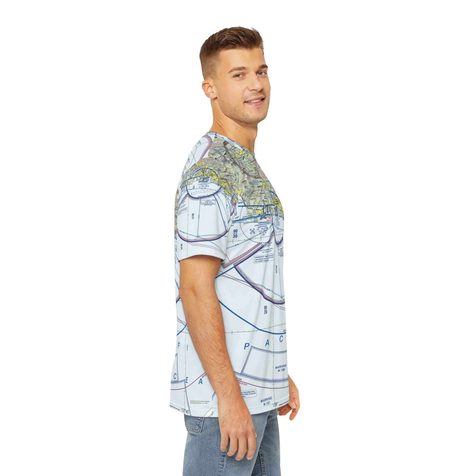 Honolulu Sectional Chart men's polyester shirt