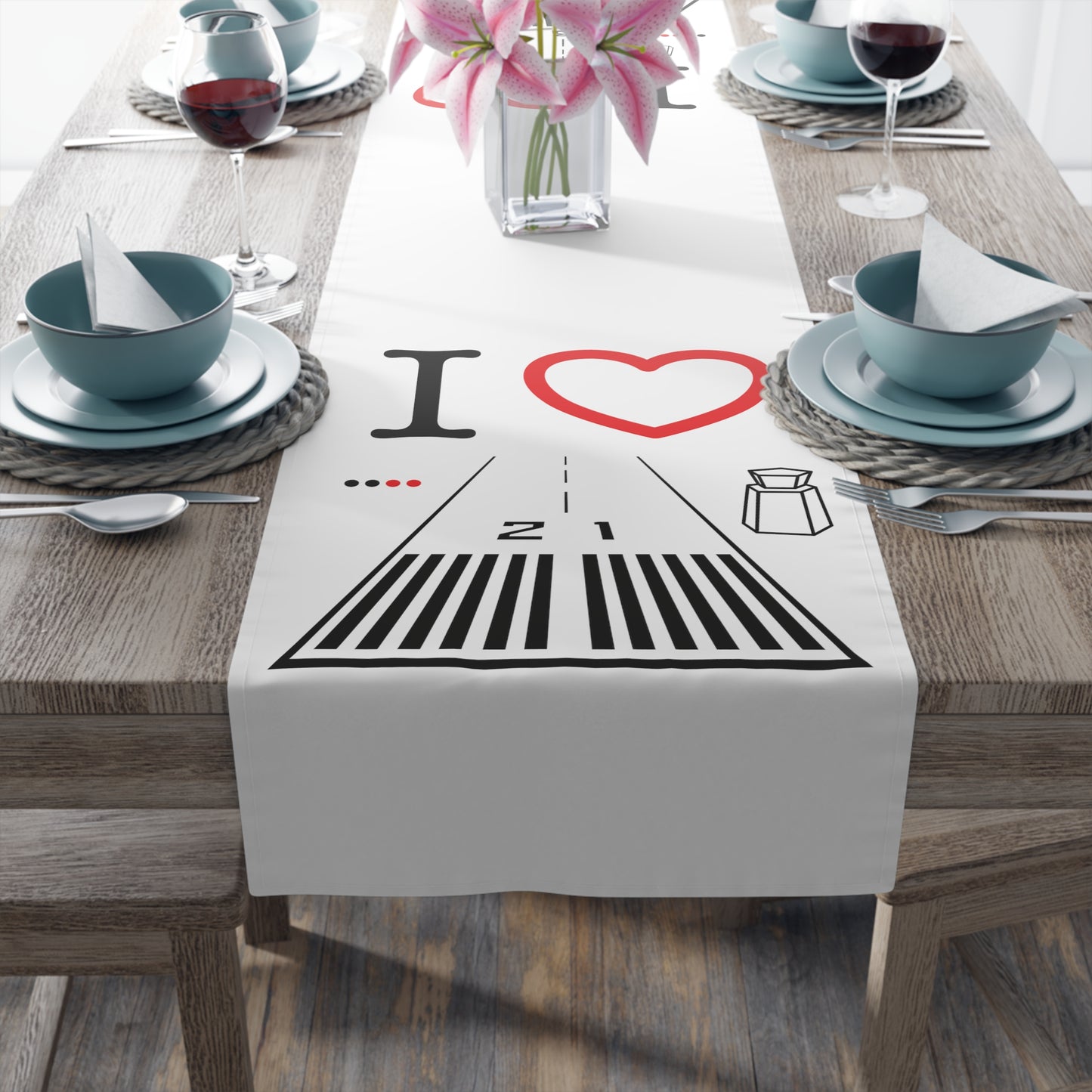 Santa Monica Airport Runway 21 / 3 Table Runner