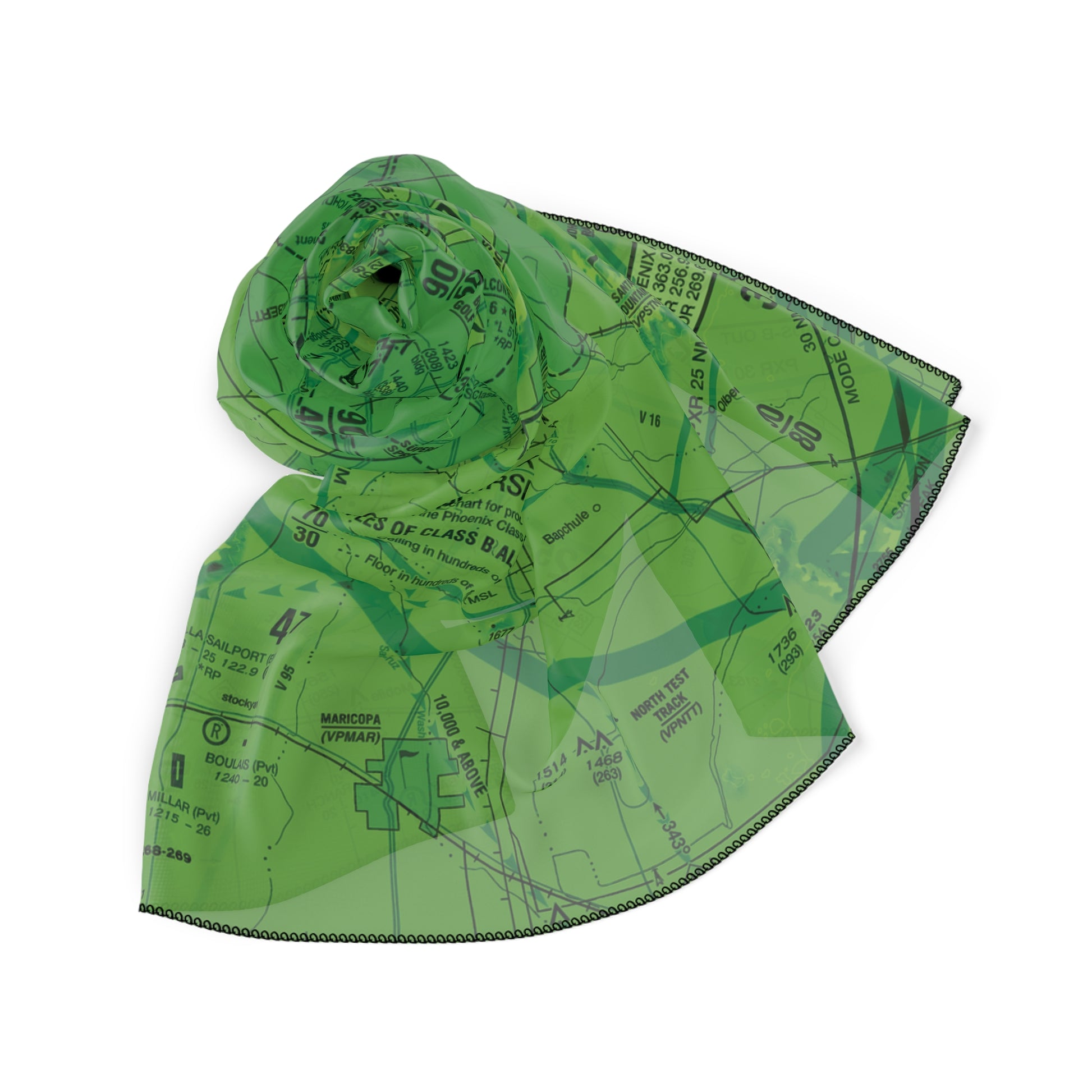 Phoenix TAC Chart (green) poly scarf