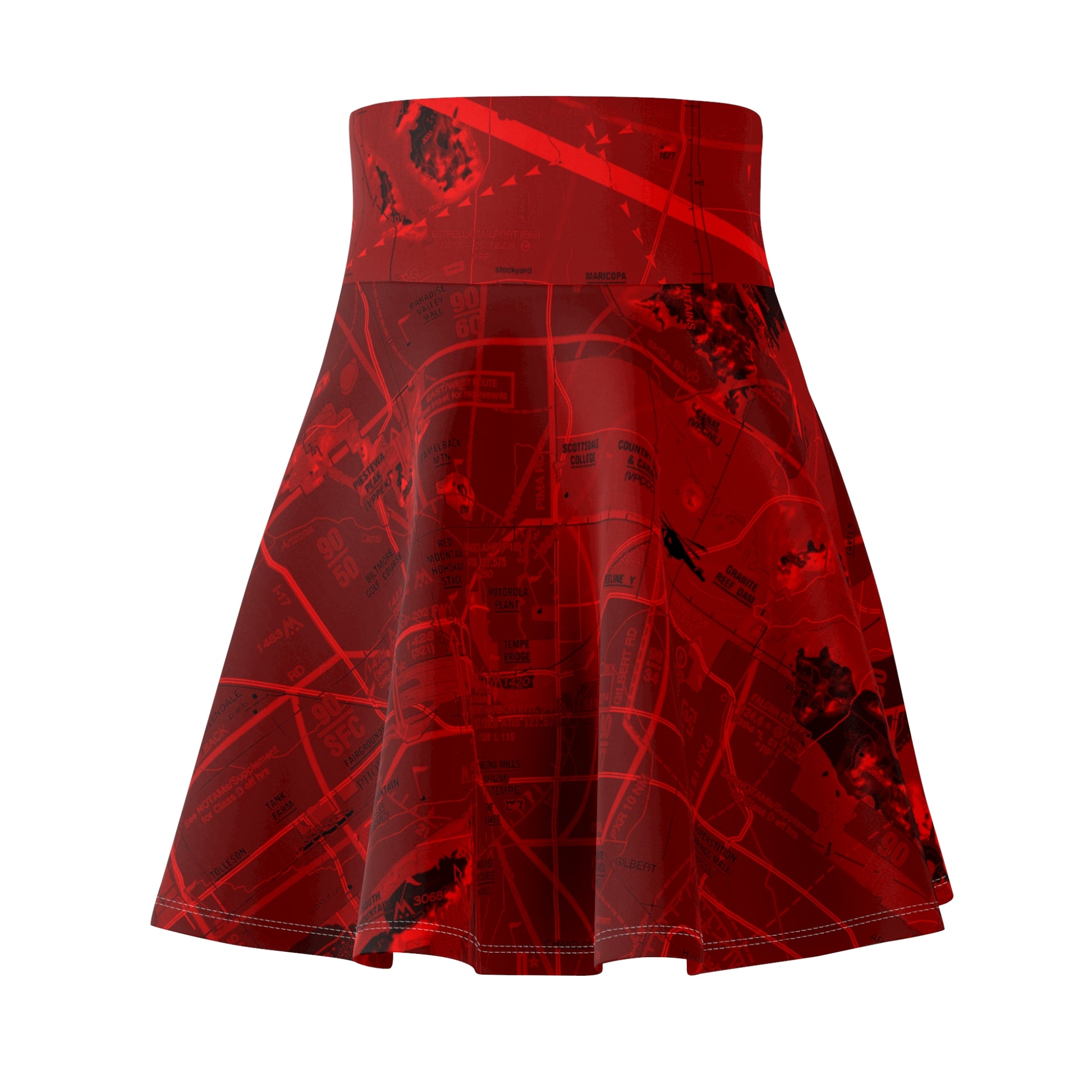 Phoenix TAC Chart (red) skater skirt