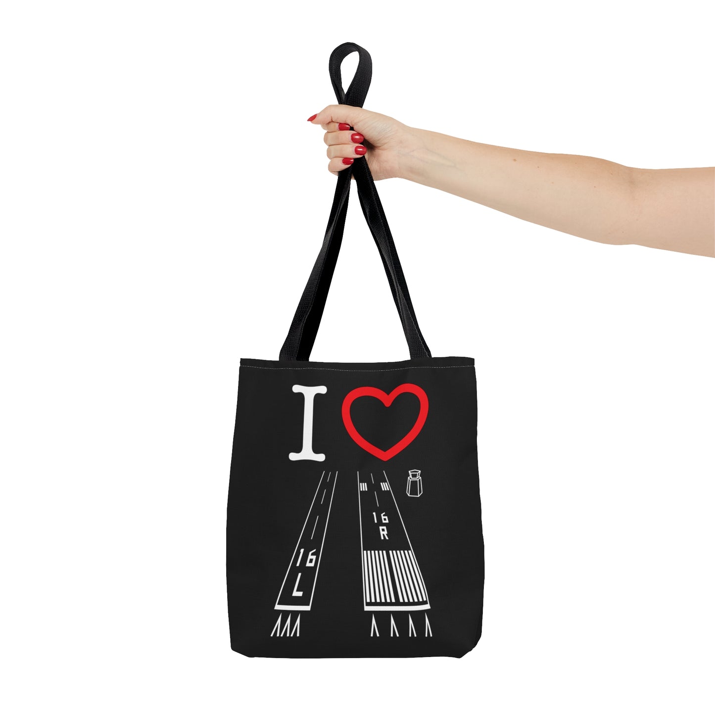 Van Nuys Airport Runways 16L - 16R / 34L - 34R - tote bag (black)