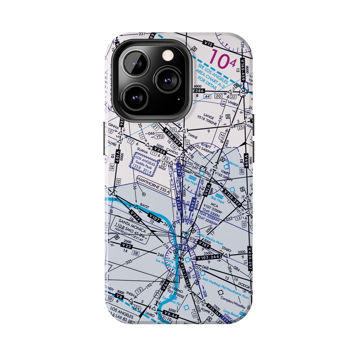 Enroute Low Altitude Chart (ELUS3) tough phone cases (white)