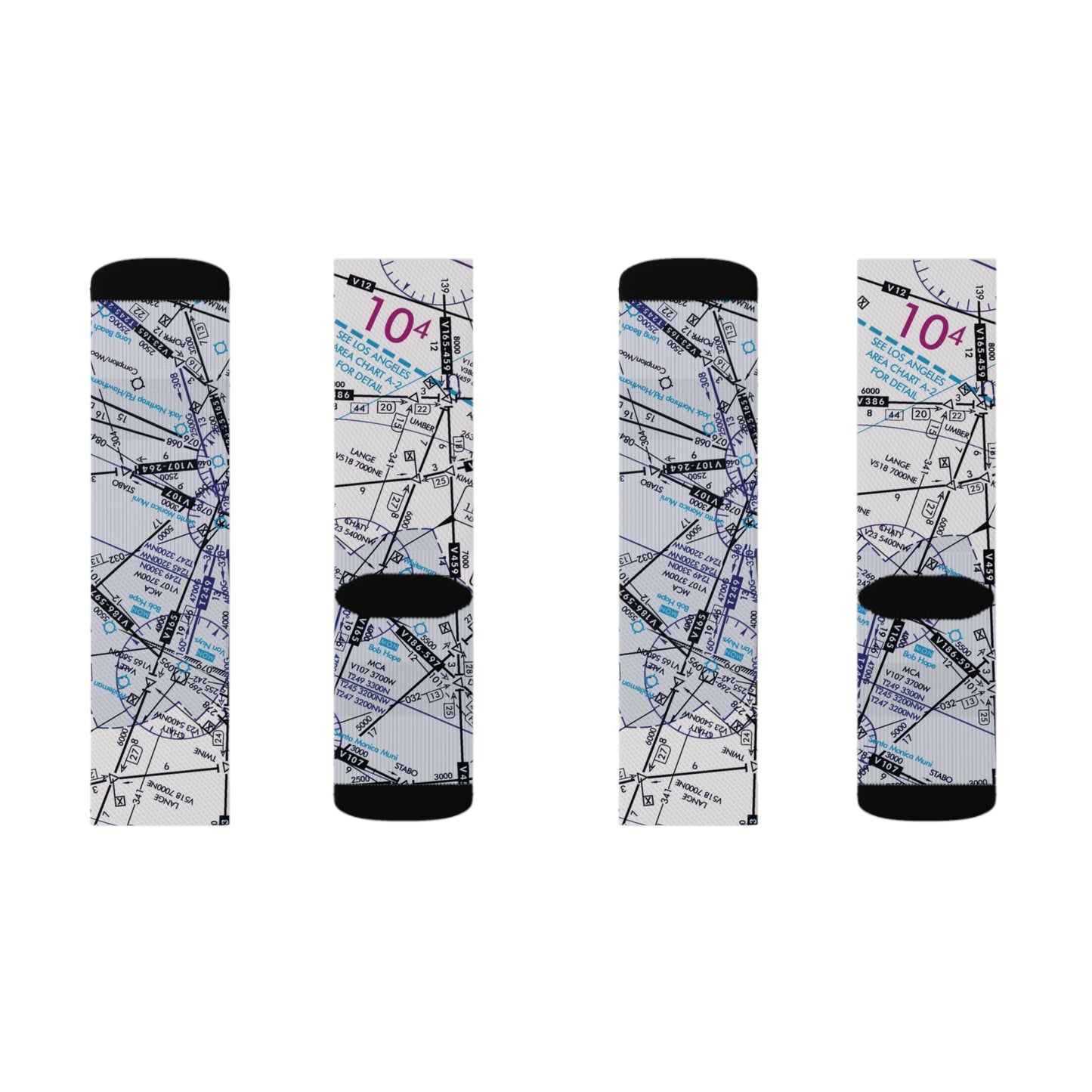 Aeronautical Chart socks (ELUS3/white)