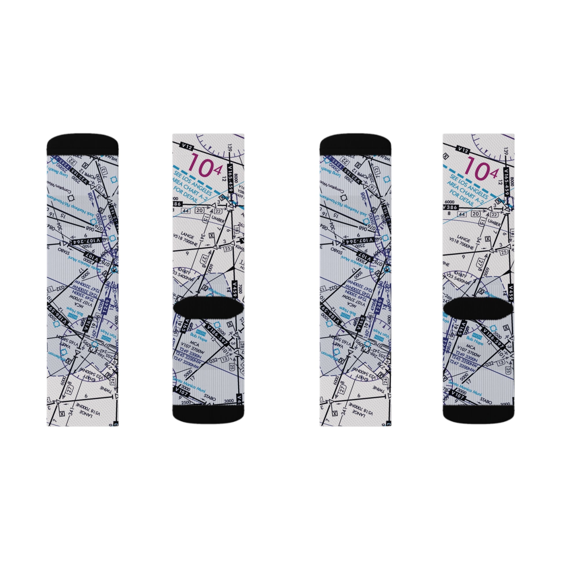 Aeronautical Chart socks (ELUS3/white)