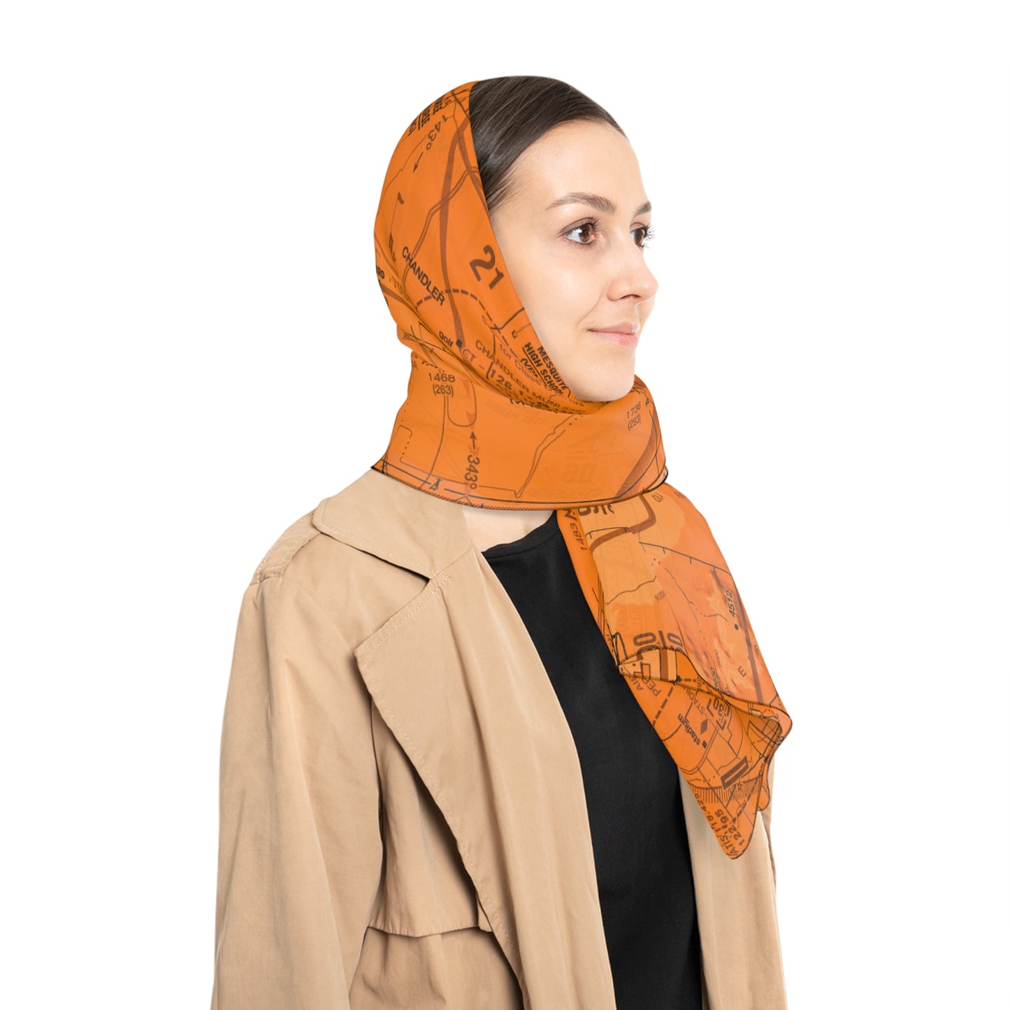 Phoenix TAC Chart (orange) poly scarf