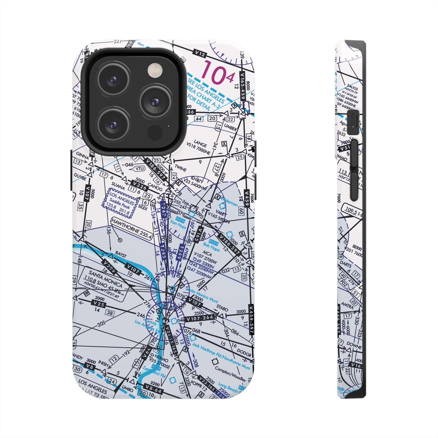 Enroute Low Altitude Chart (ELUS3) tough phone cases (white)