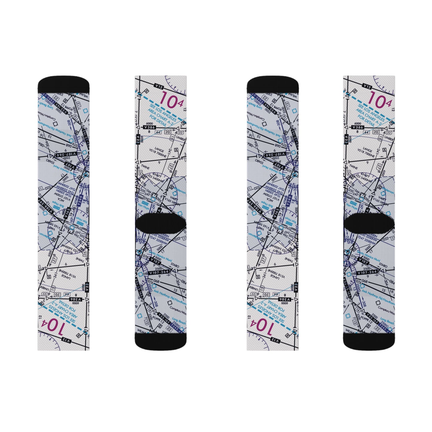 Aeronautical Chart socks (ELUS3/white)