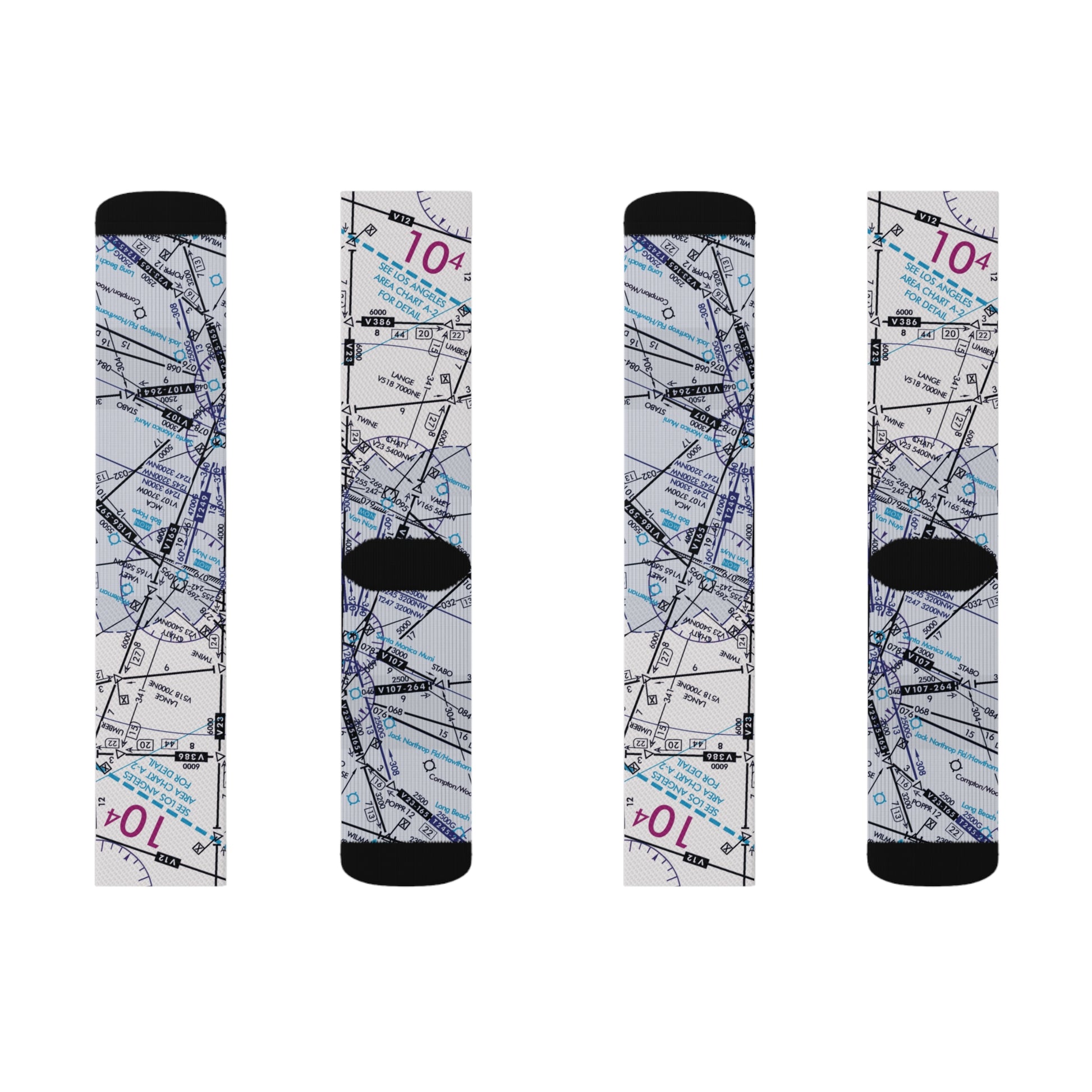 Aeronautical Chart socks (ELUS3/white)