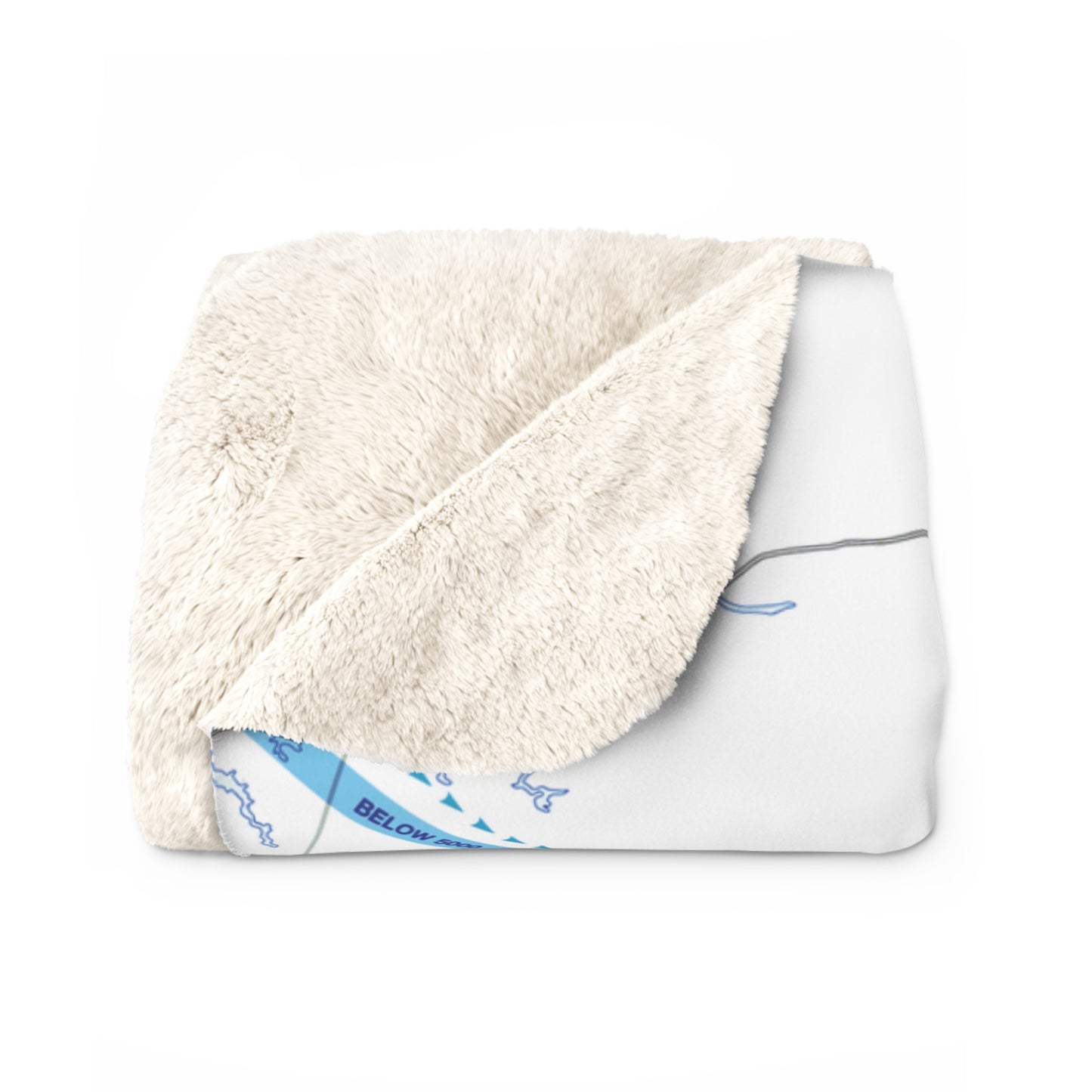 Atlanta Flyway Chart sherpa fleece blanket