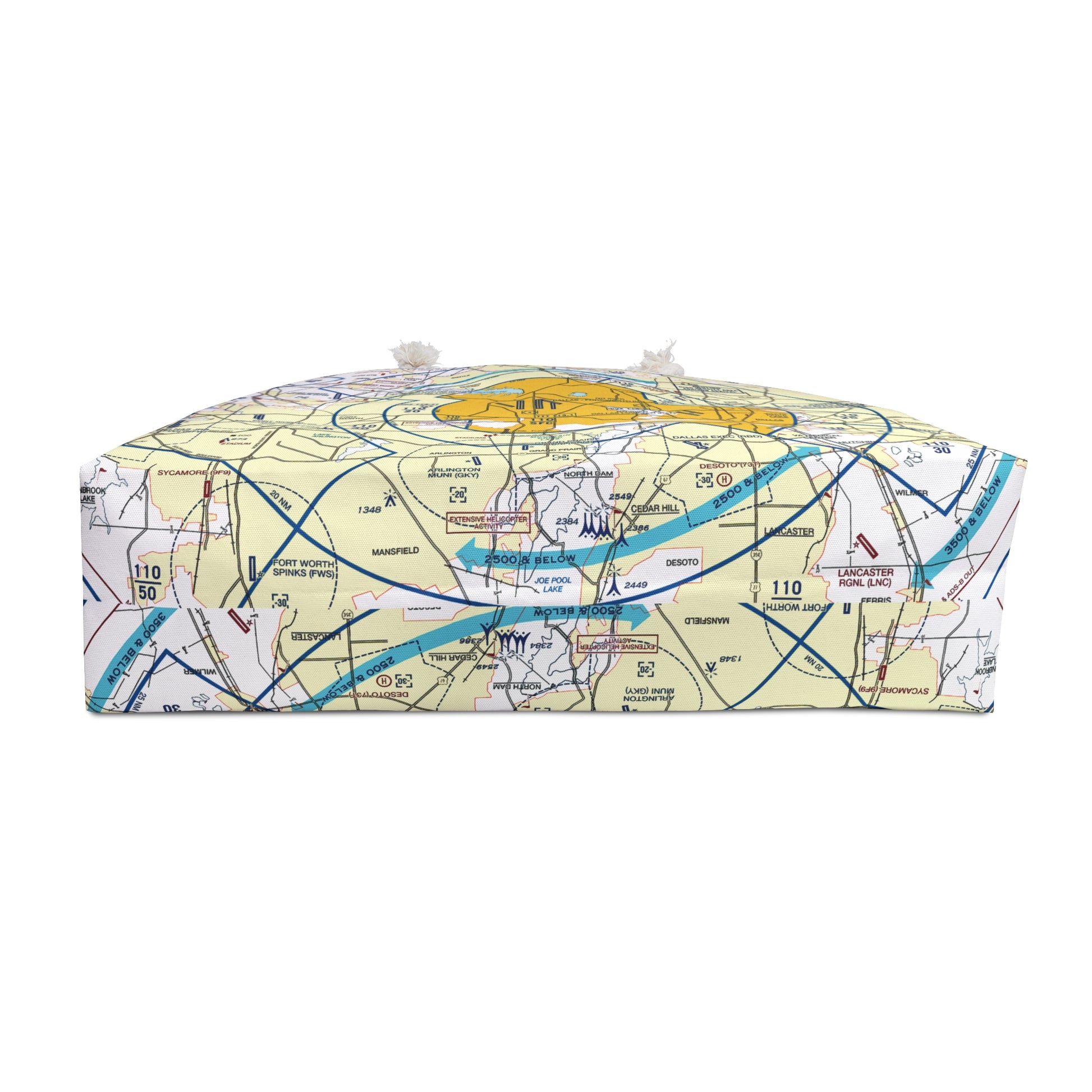 Aeronautical Chart weekender tote bag (KDFW)