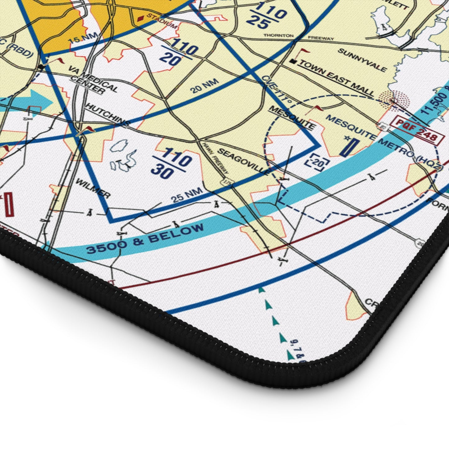 Dallas - Ft. Worth Flyway Chart desk mat