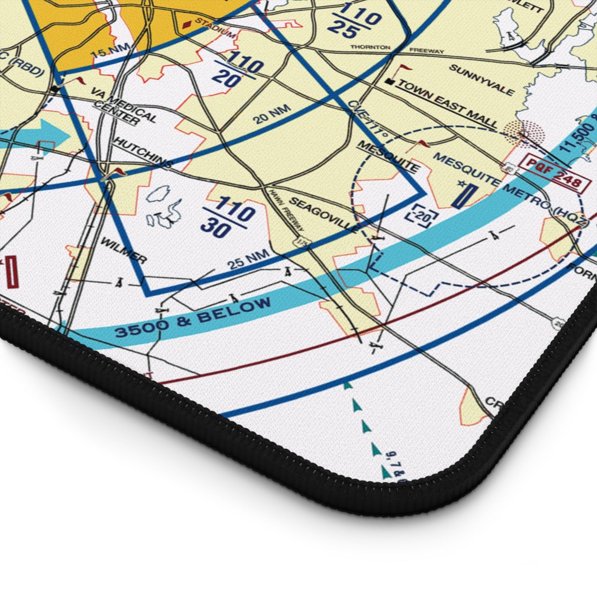 Dallas - Ft. Worth Flyway Chart desk mat