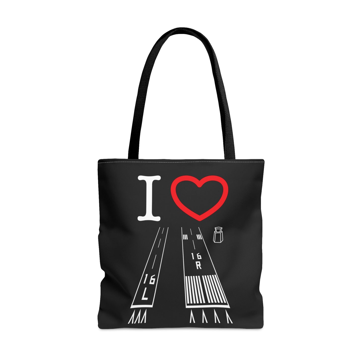 Van Nuys Airport Runways 16L - 16R / 34L - 34R - tote bag (black)