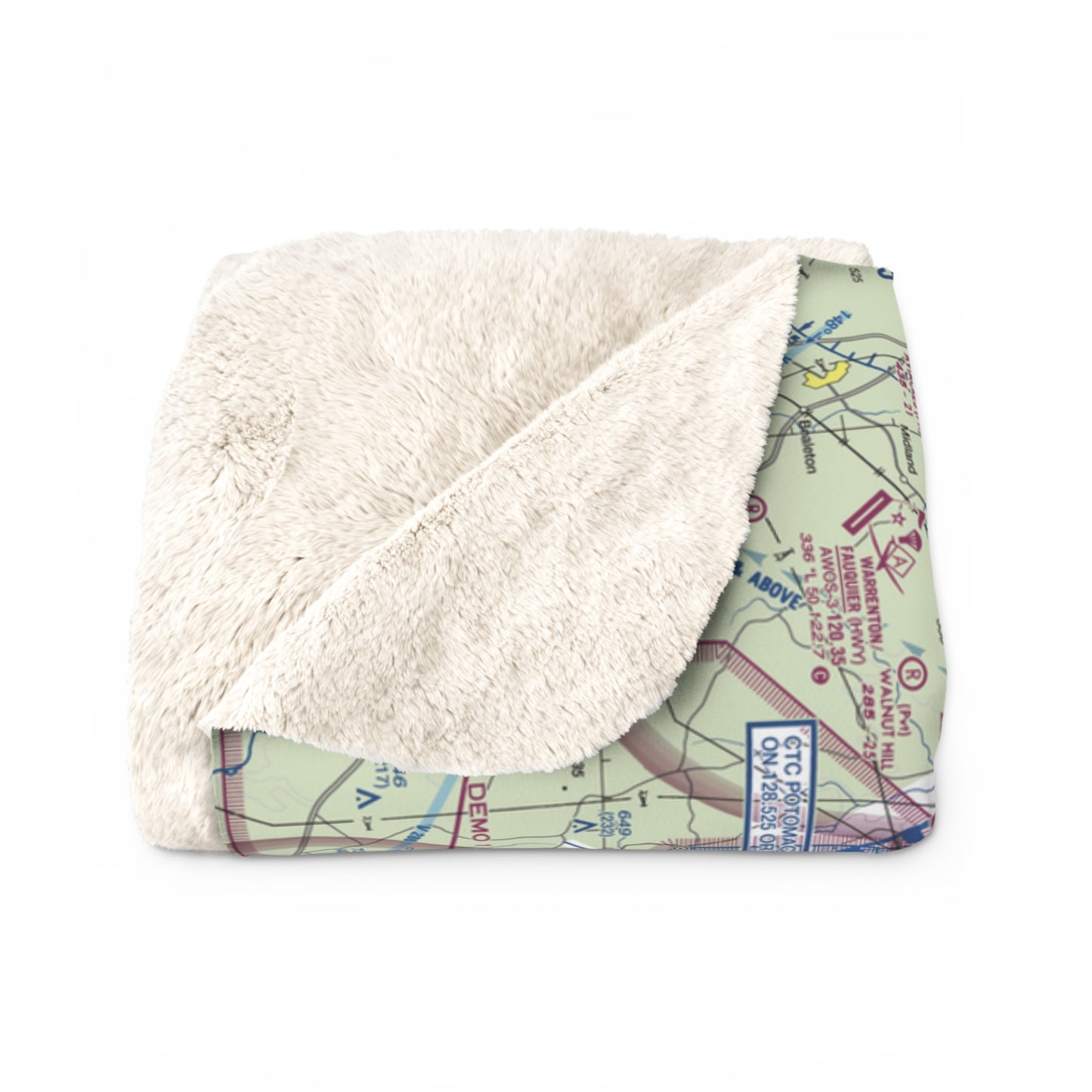Baltimore Washington TAC Chart sherpa fleece blanket