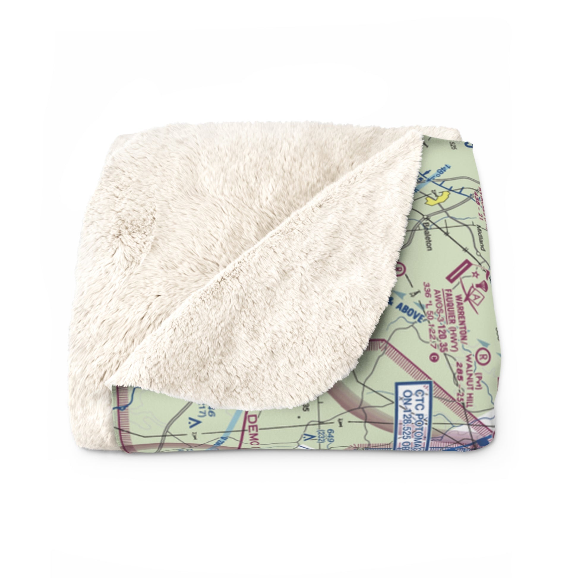 Baltimore Washington TAC Chart sherpa fleece blanket