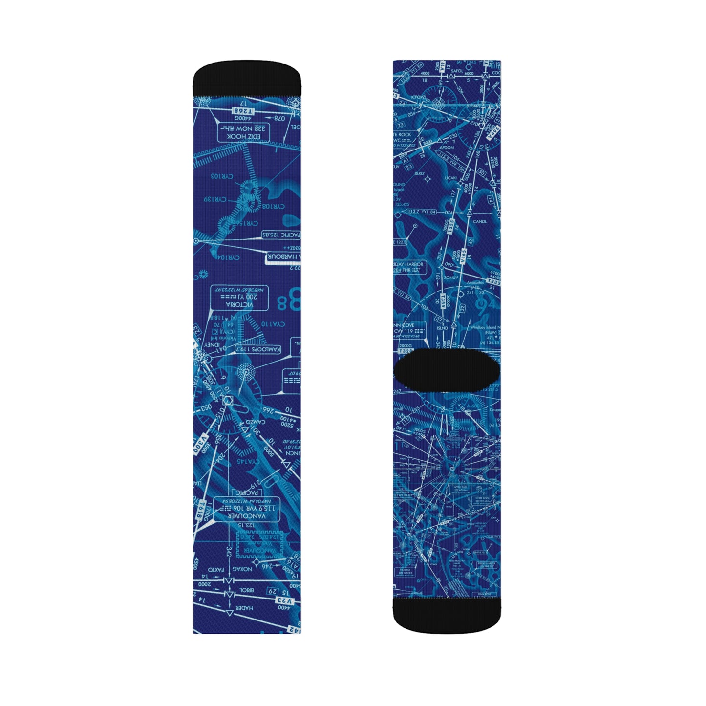 Aeronautical Chart socks (ELUS1/blue)