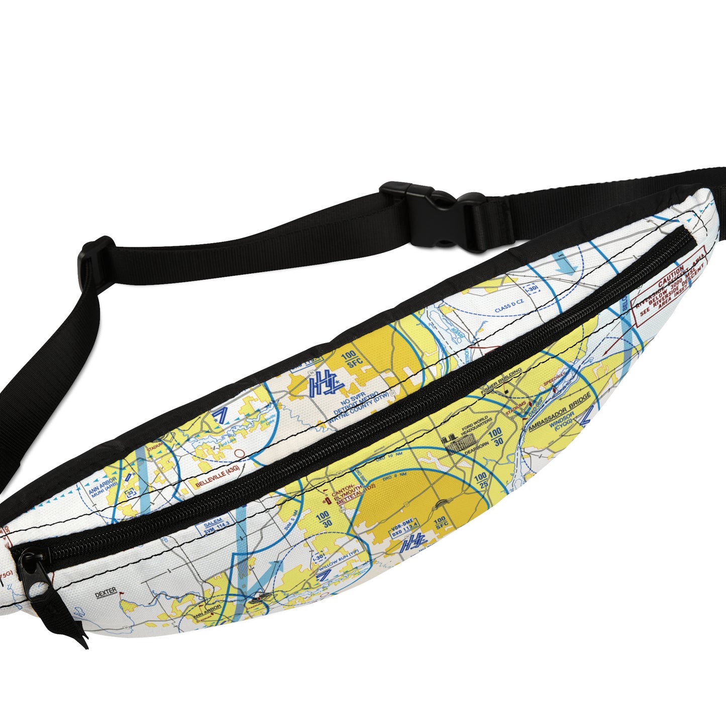Detroit Flyway Chart fanny pack