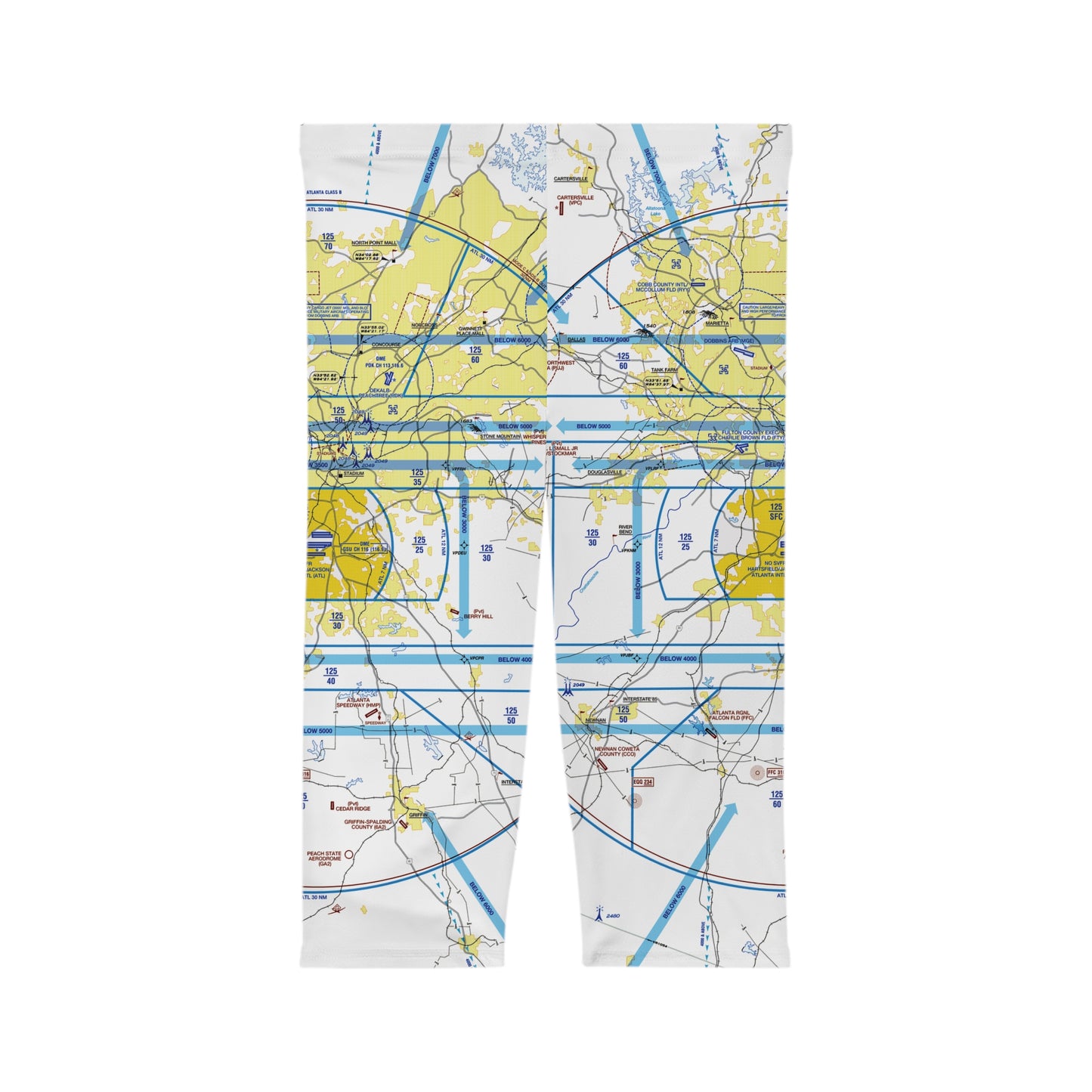 Atlanta Flyway Chart capri leggings