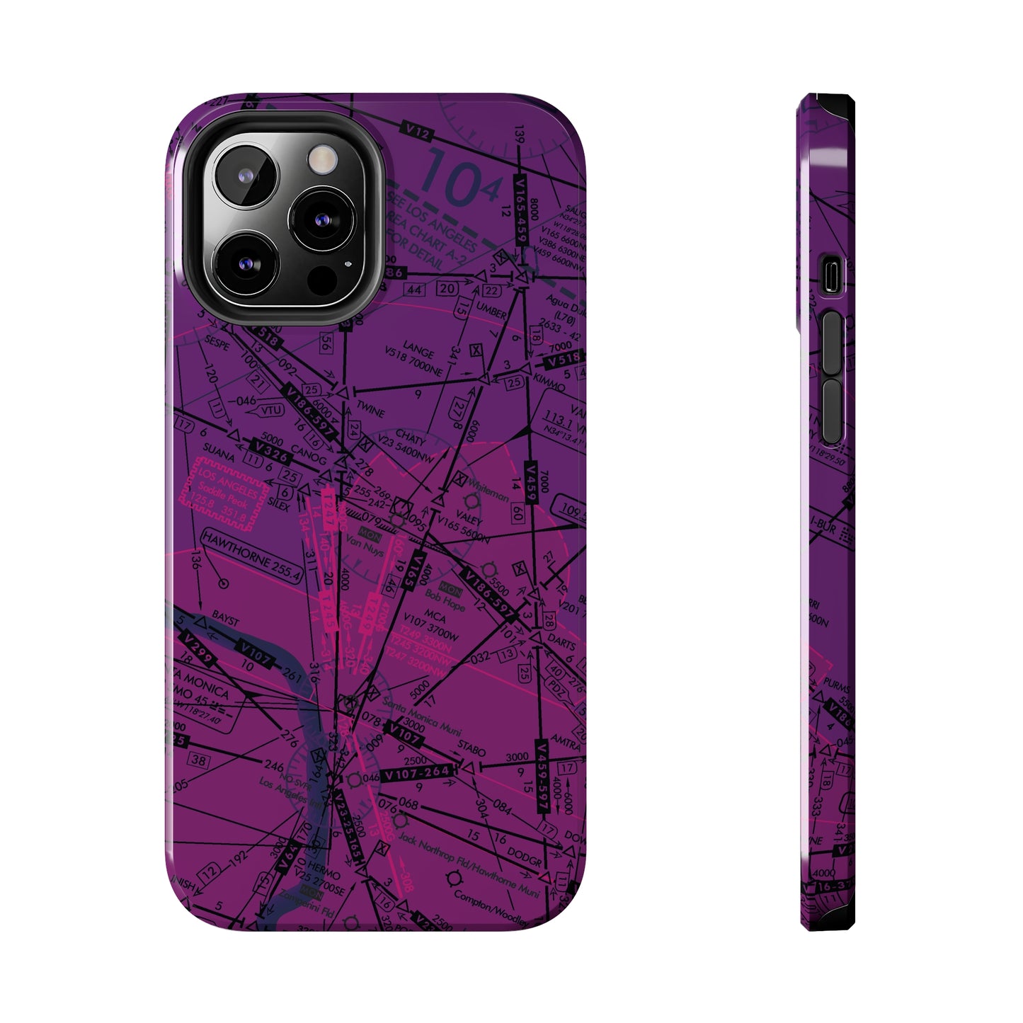 Enroute Low Altitude Chart (ELUS3) tough phone cases (purple)