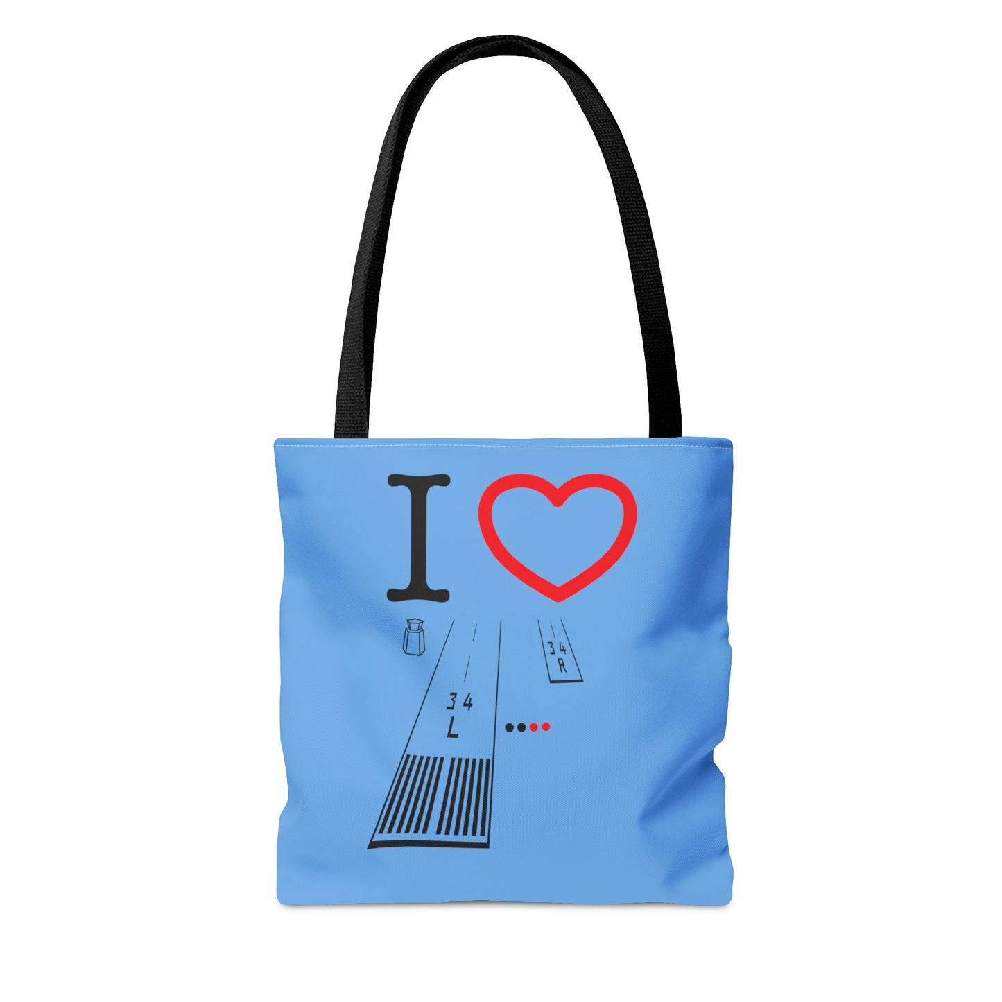 Van Nuys Airport Runways 16L - 16R / 34L - 34R - tote bag (lt. blue)