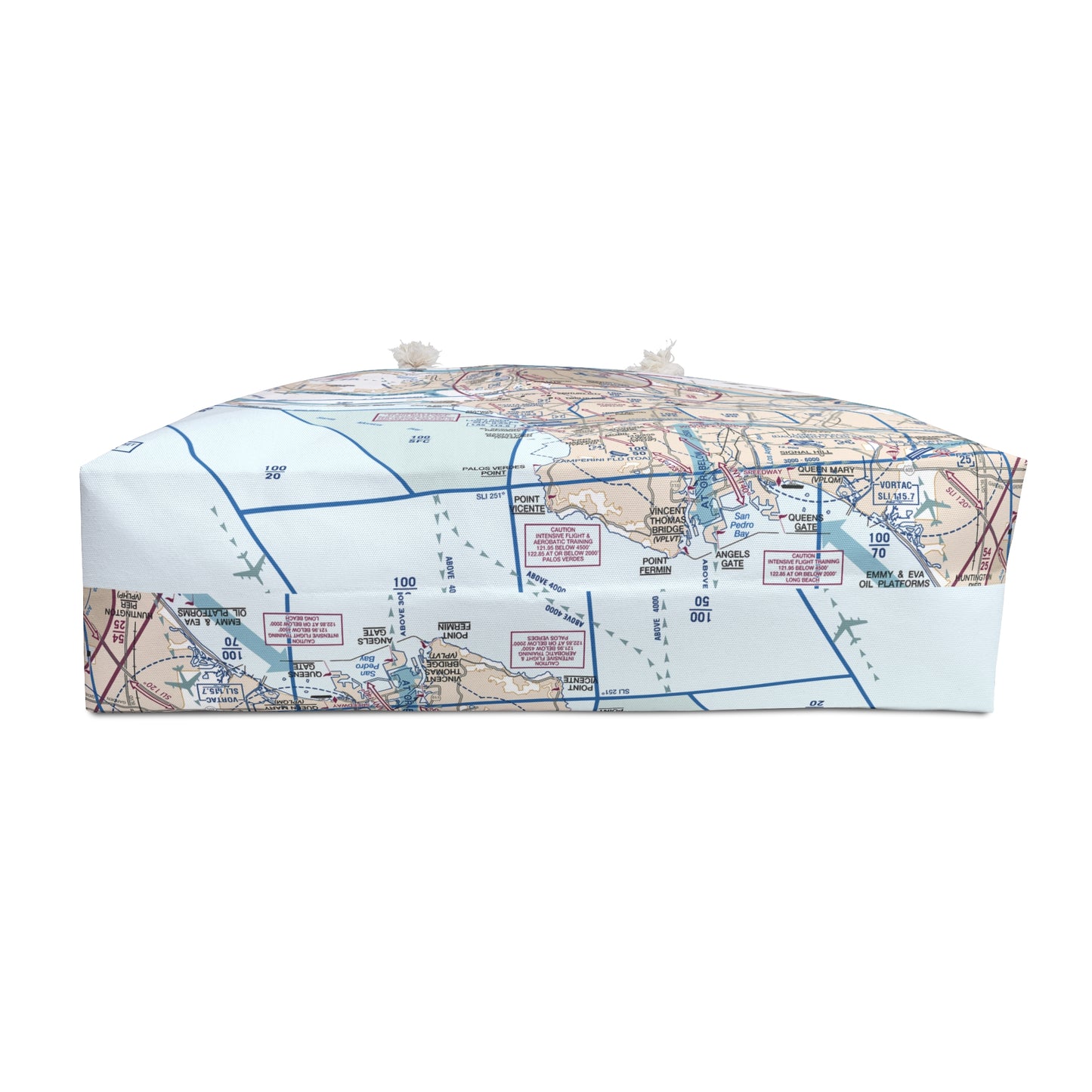 Aeronautical Chart weekender tote bag (LAX Flyway Chart)