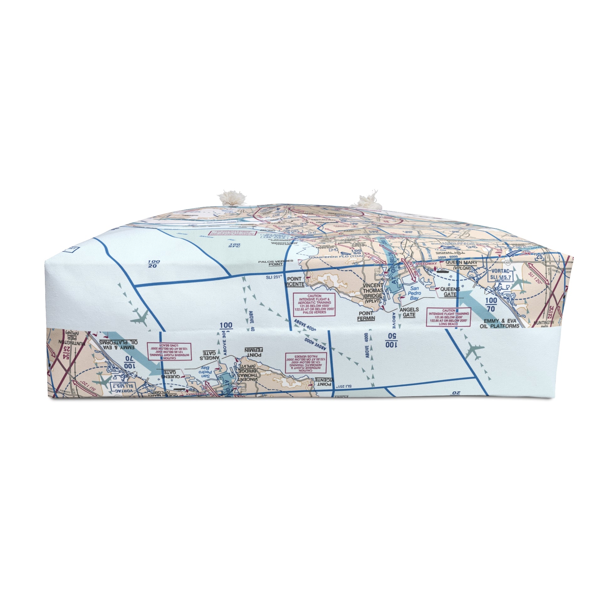 Aeronautical Chart weekender tote bag (LAX Flyway Chart)