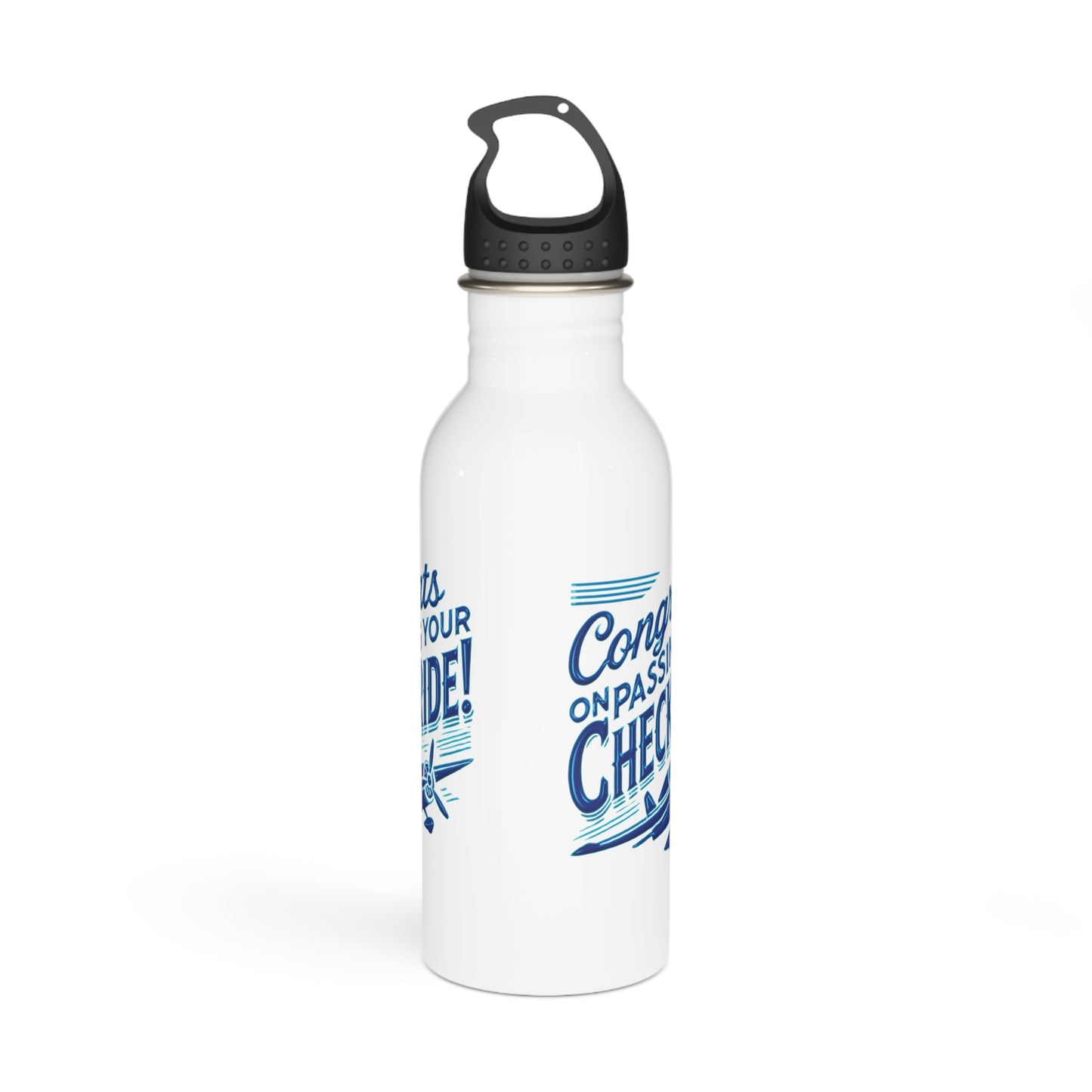Congrats on passing your checkride! 20 oz. stainless steel water bottle (v1. blue)