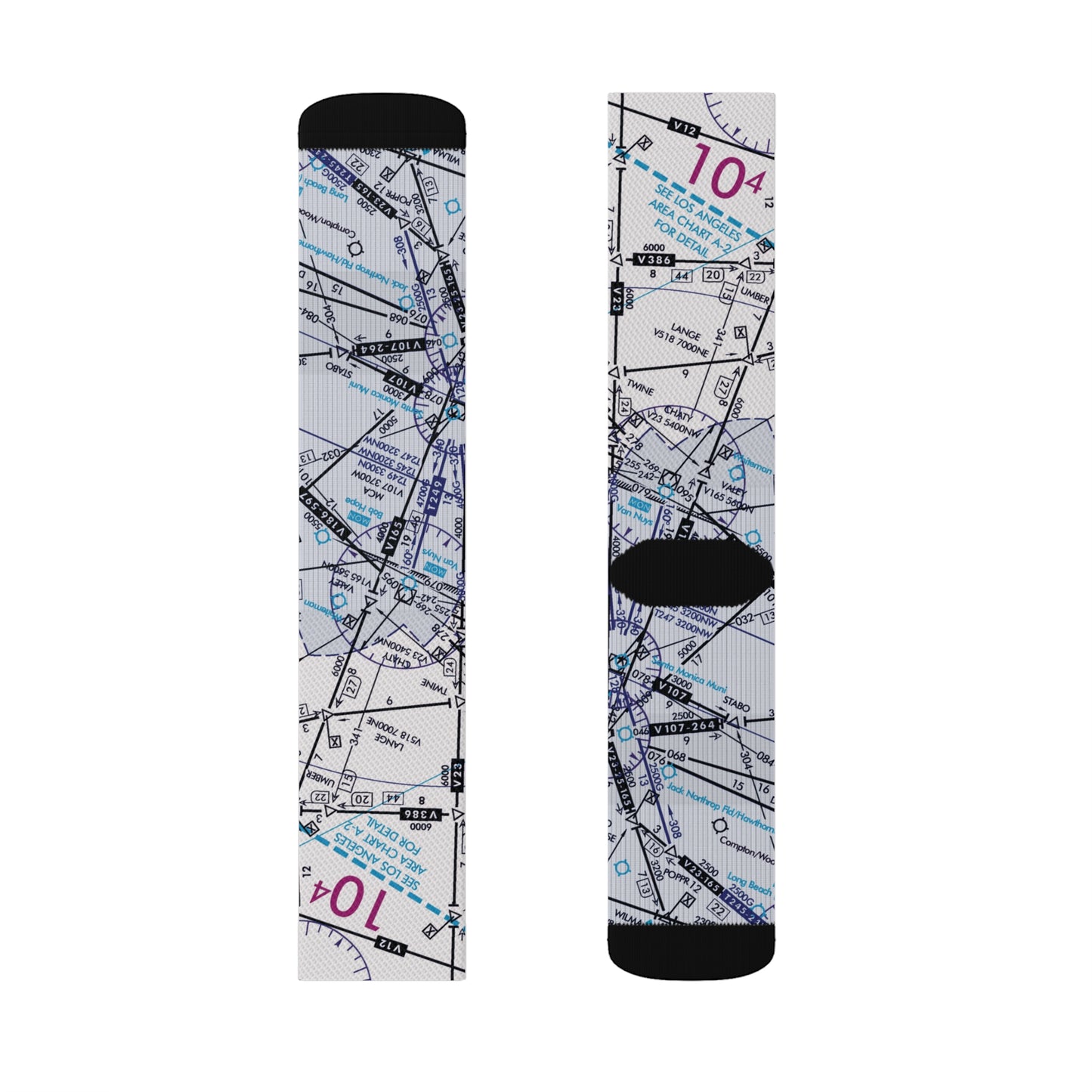 Aeronautical Chart socks (ELUS3/white)