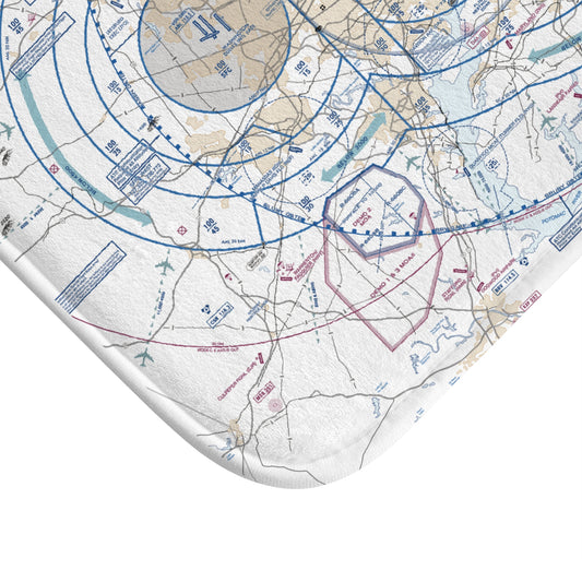 Baltimore-Washington Flyway Chart bath mat