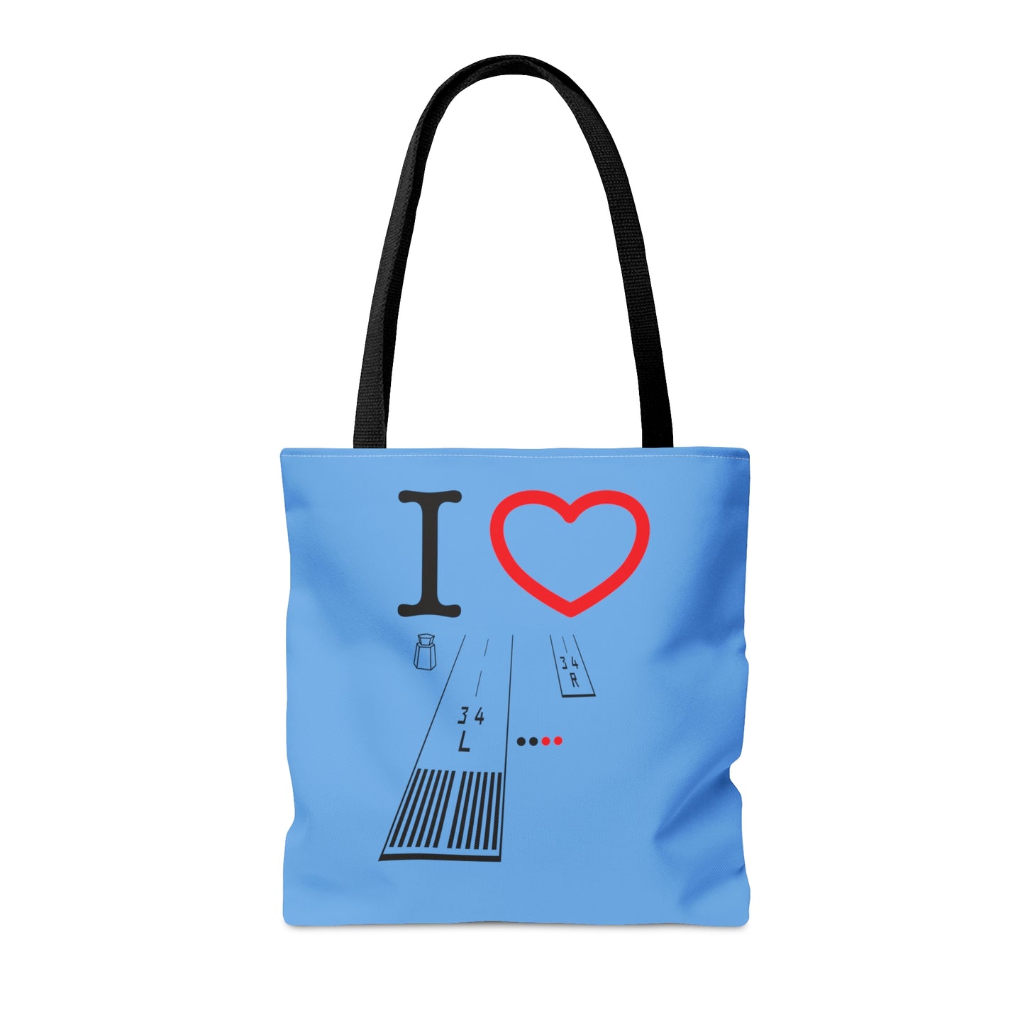 Van Nuys Airport Runways 16L - 16R / 34L - 34R - tote bag (lt. blue)