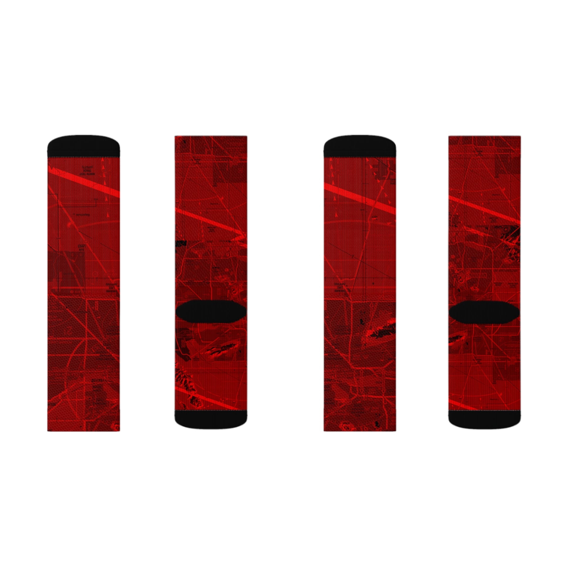 Aeronautical Chart socks (PHX/red)