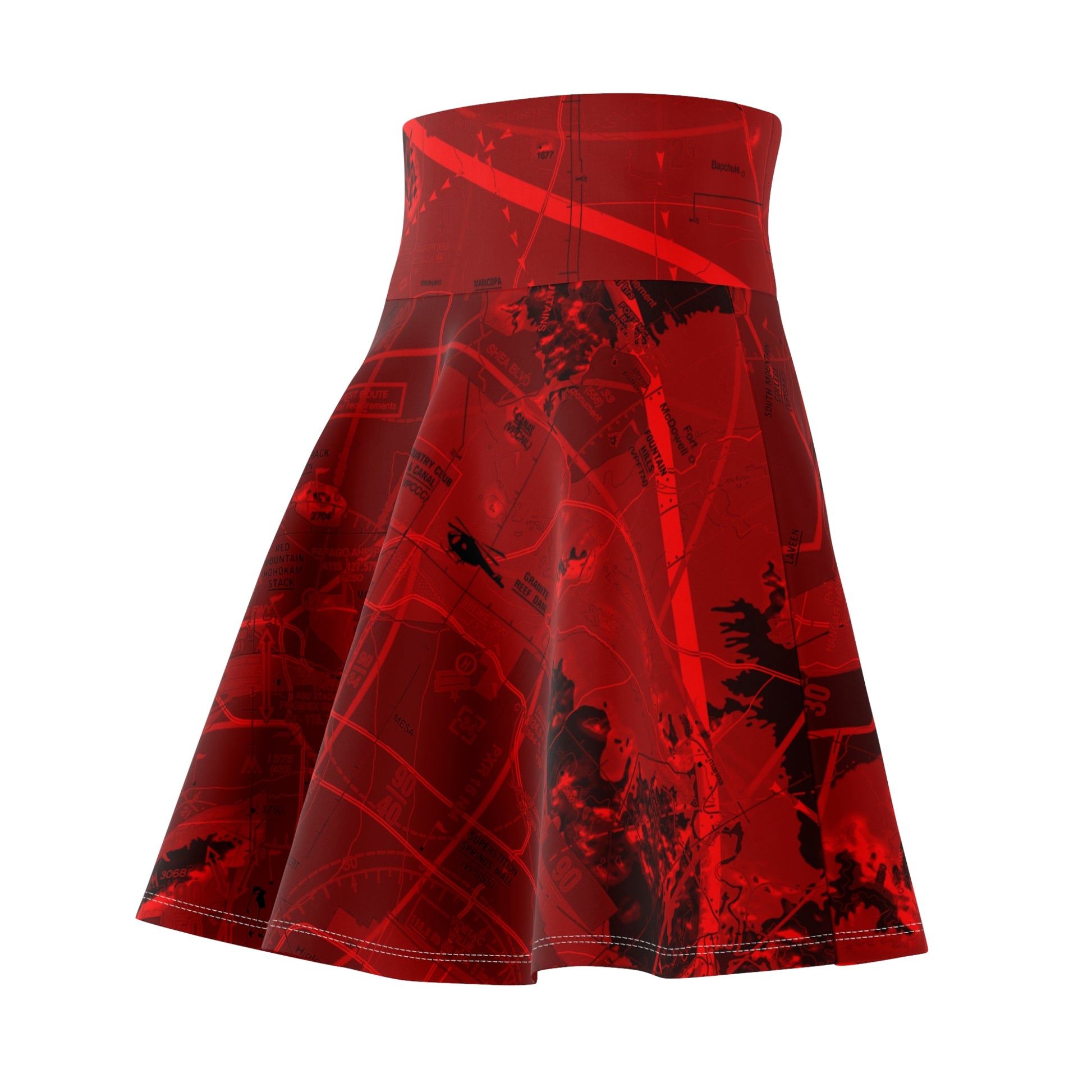 Phoenix TAC Chart (red) skater skirt