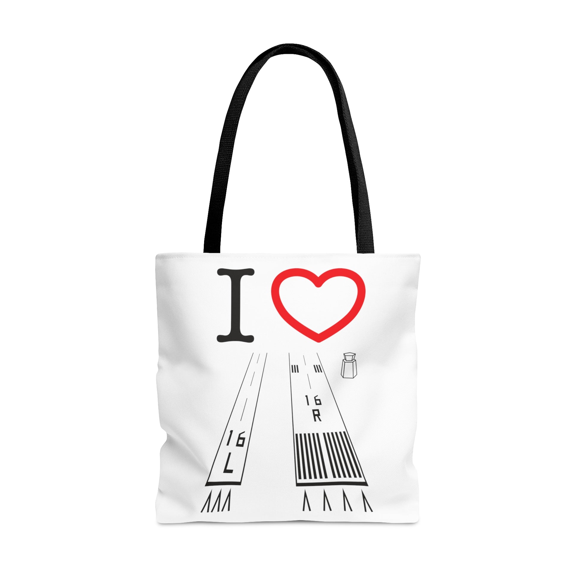 Van Nuys Airport Runways 16L - 16R / 34L - 34R - tote bag (white)