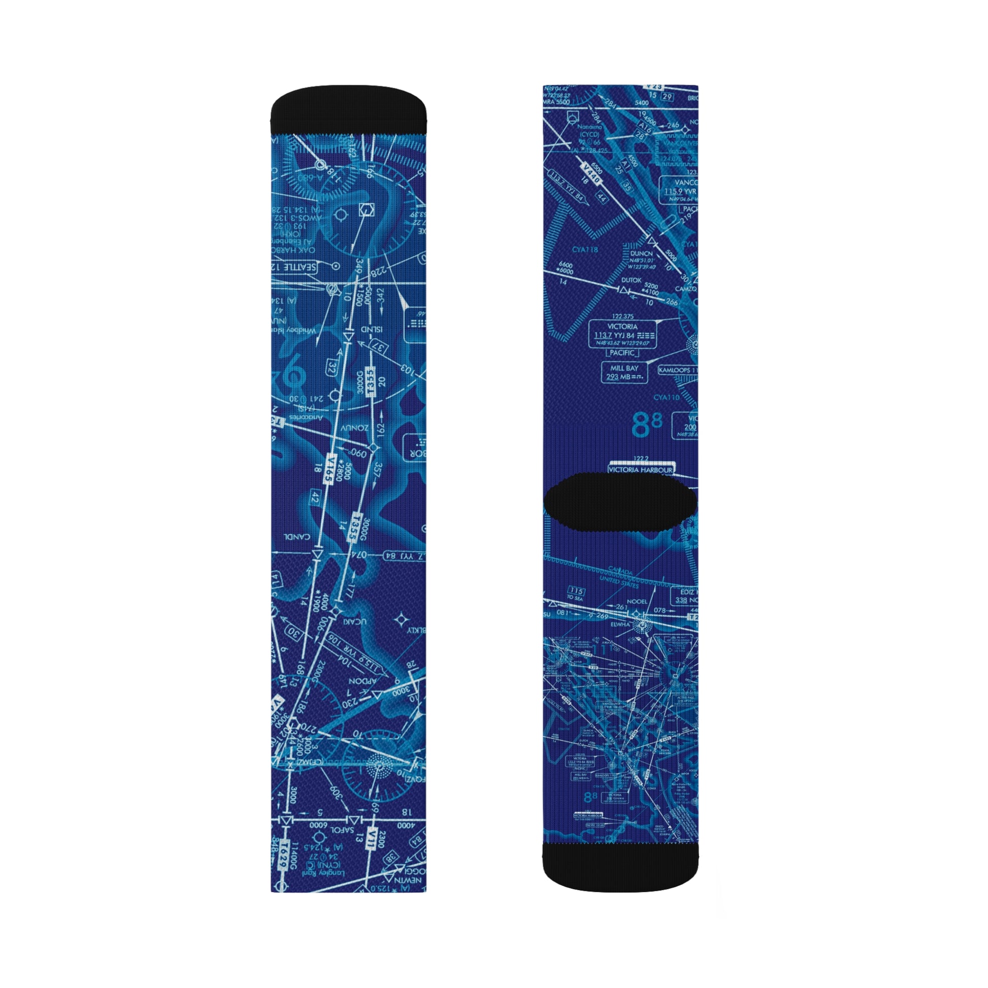 Aeronautical Chart socks (ELUS1/blue)