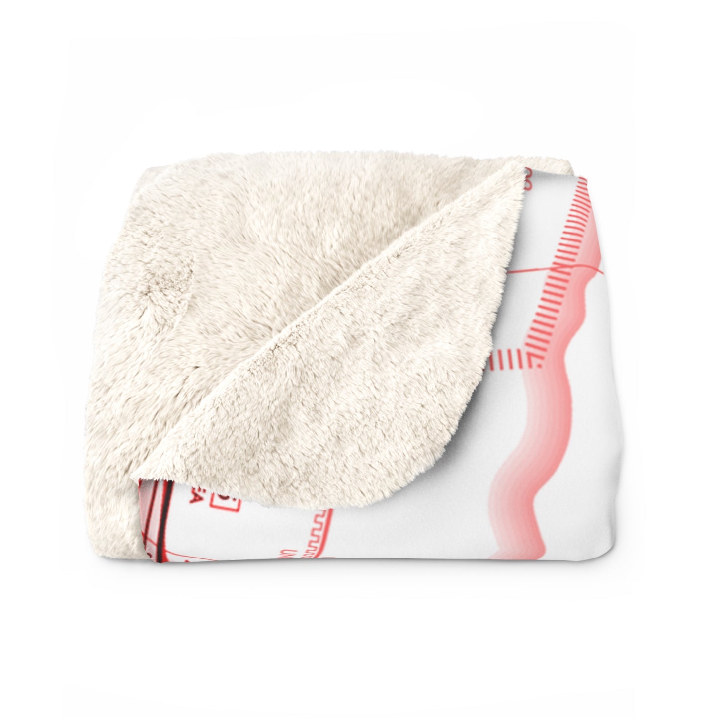 Enroute Low Altitude (ELUS1) sherpa fleece blanket (red&white)