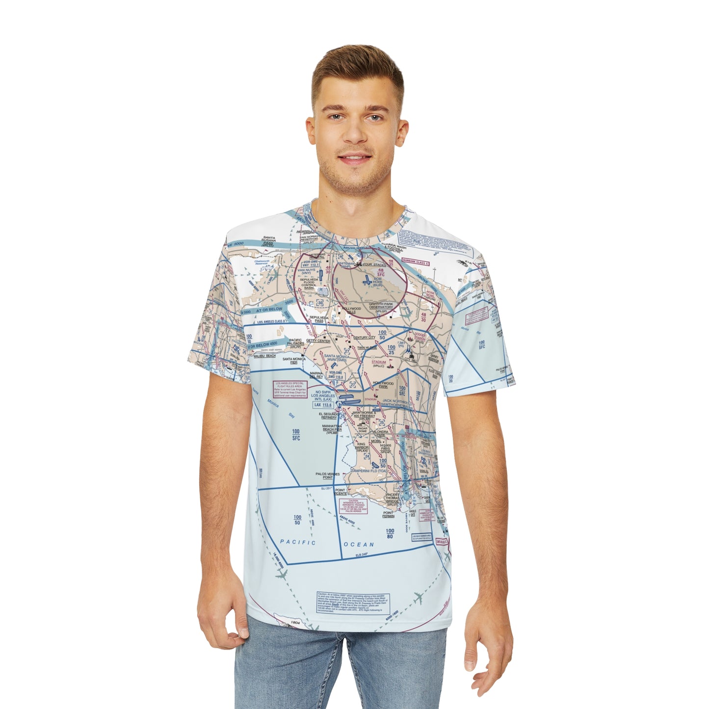 LAX Flyway Chart men's polyester shirt