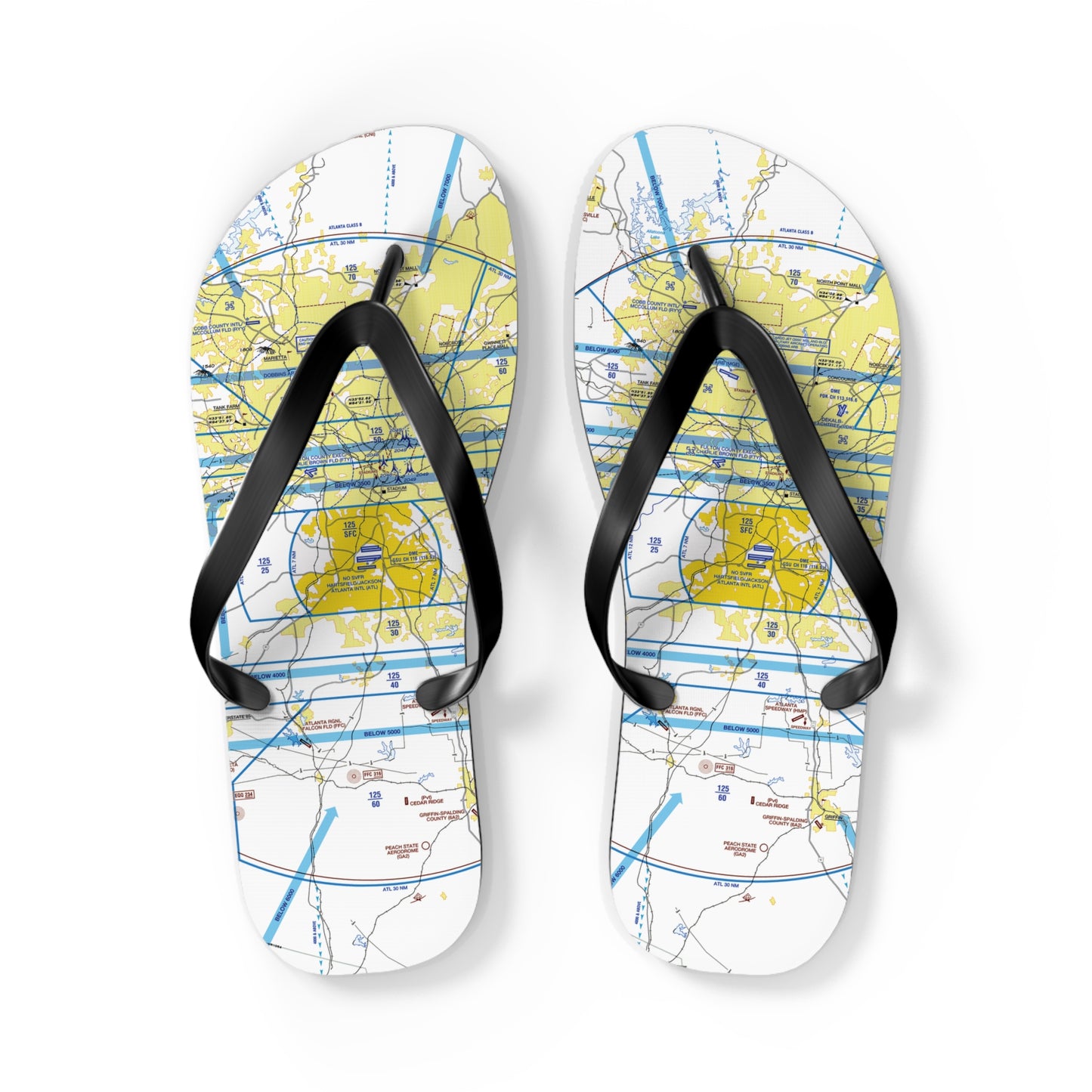 Aeronautical Chart Flip-Flops (ATL)