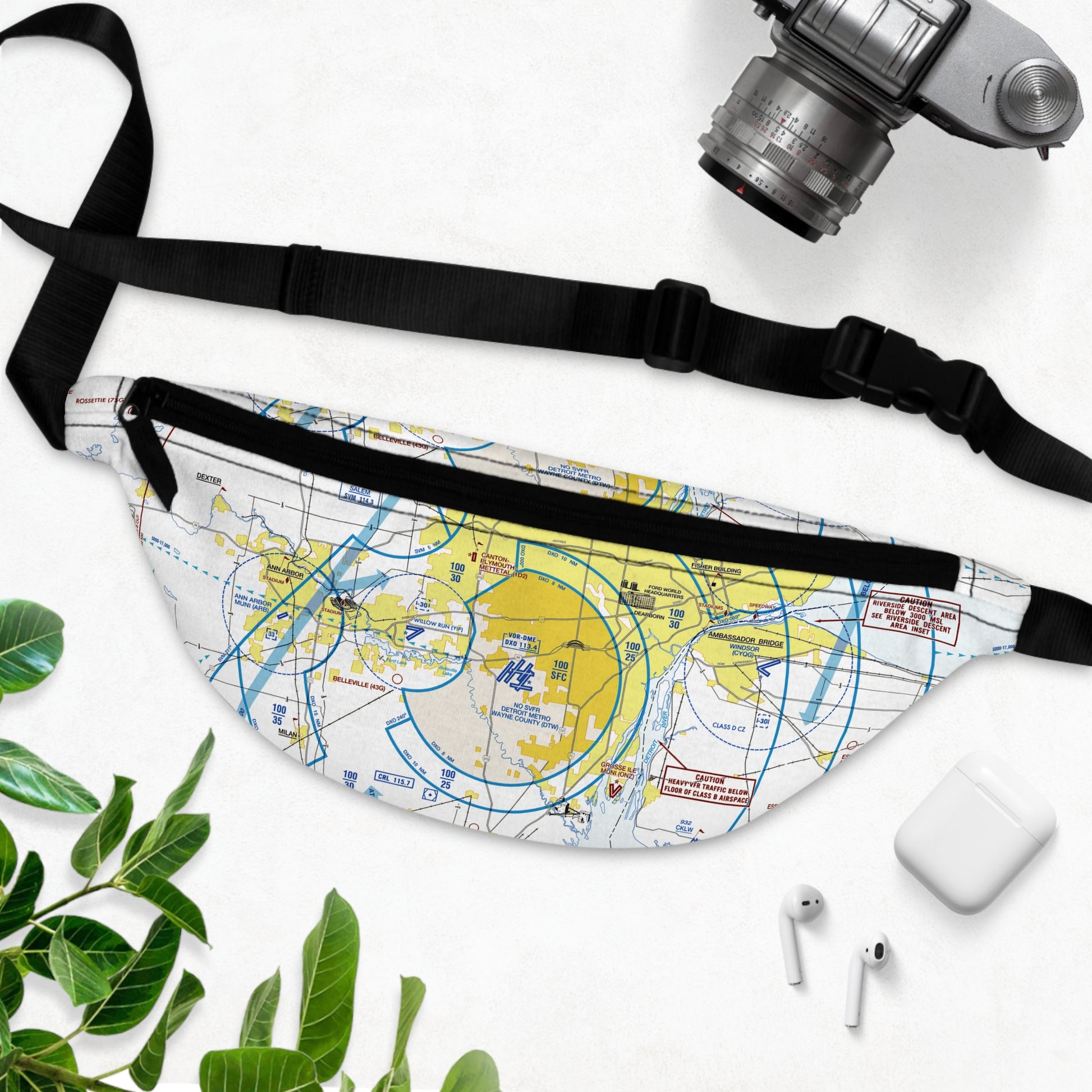 Detroit Flyway Chart fanny pack