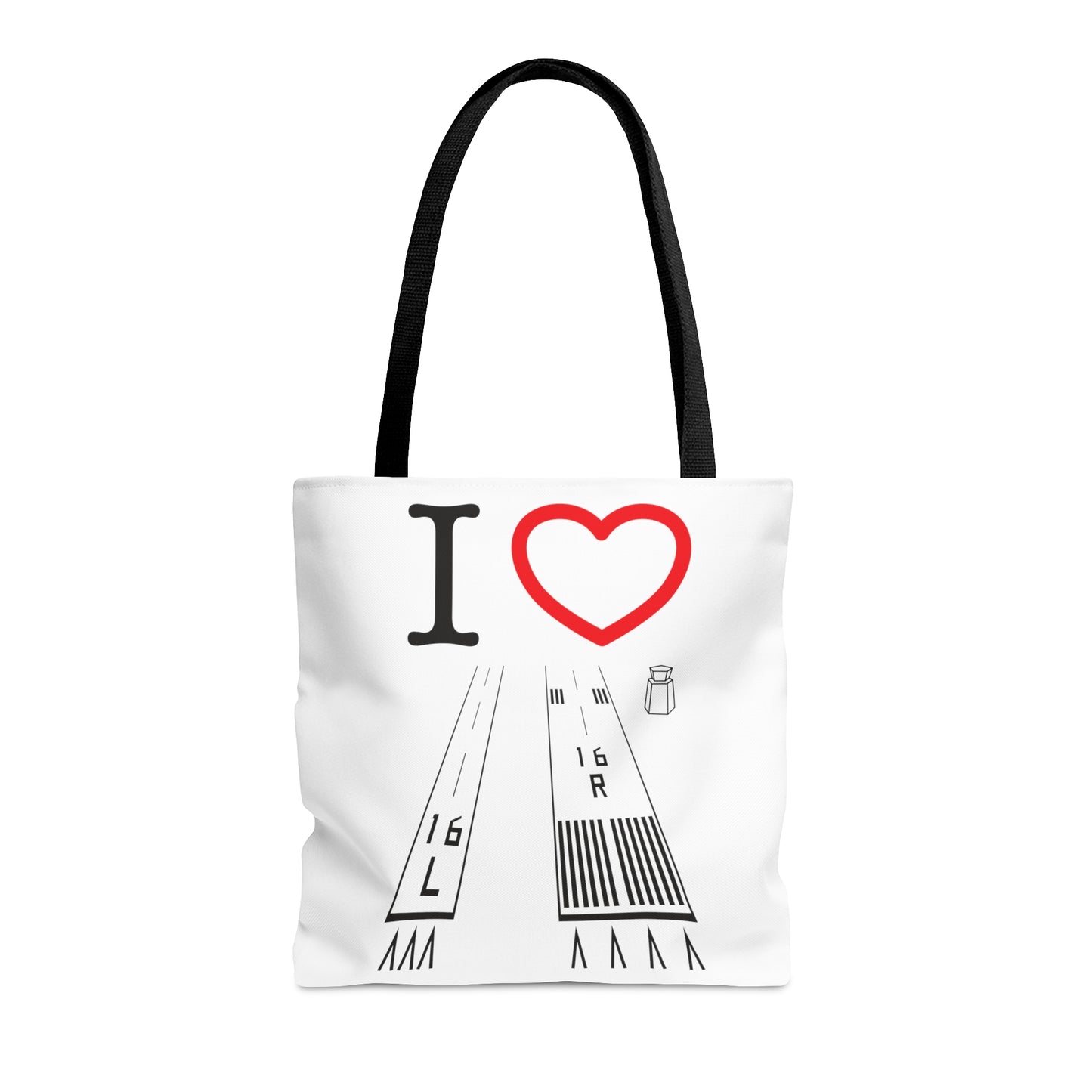 Van Nuys Airport Runways 16L - 16R / 34L - 34R - tote bag (white)