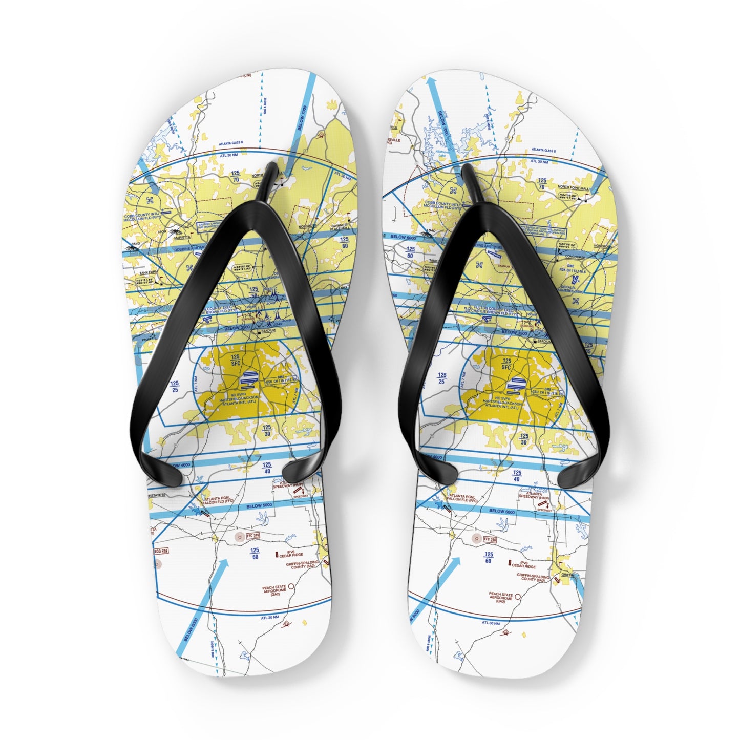 Aeronautical Chart Flip-Flops (ATL)