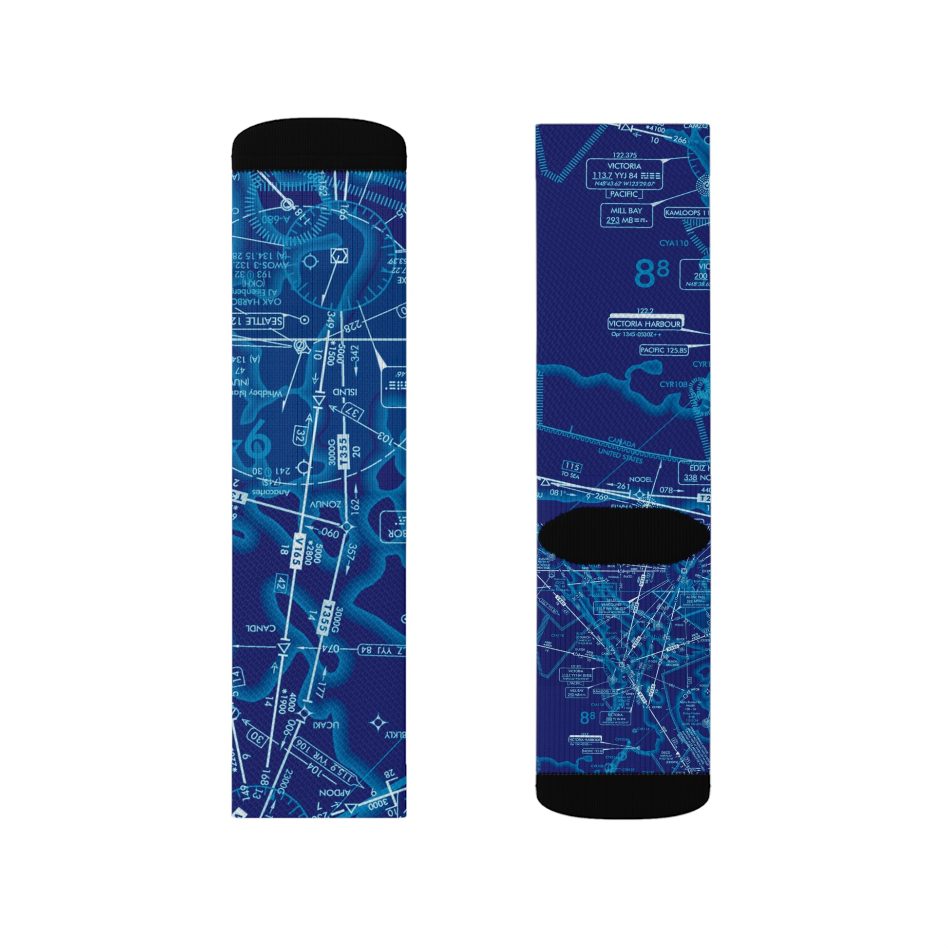 Aeronautical Chart socks (ELUS1/blue)