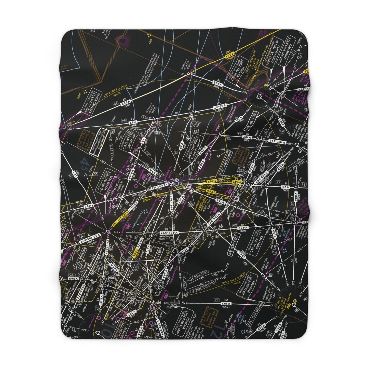 Enroute Low Altitude Chart (ELUS3) sherpa fleece blanket (invert)