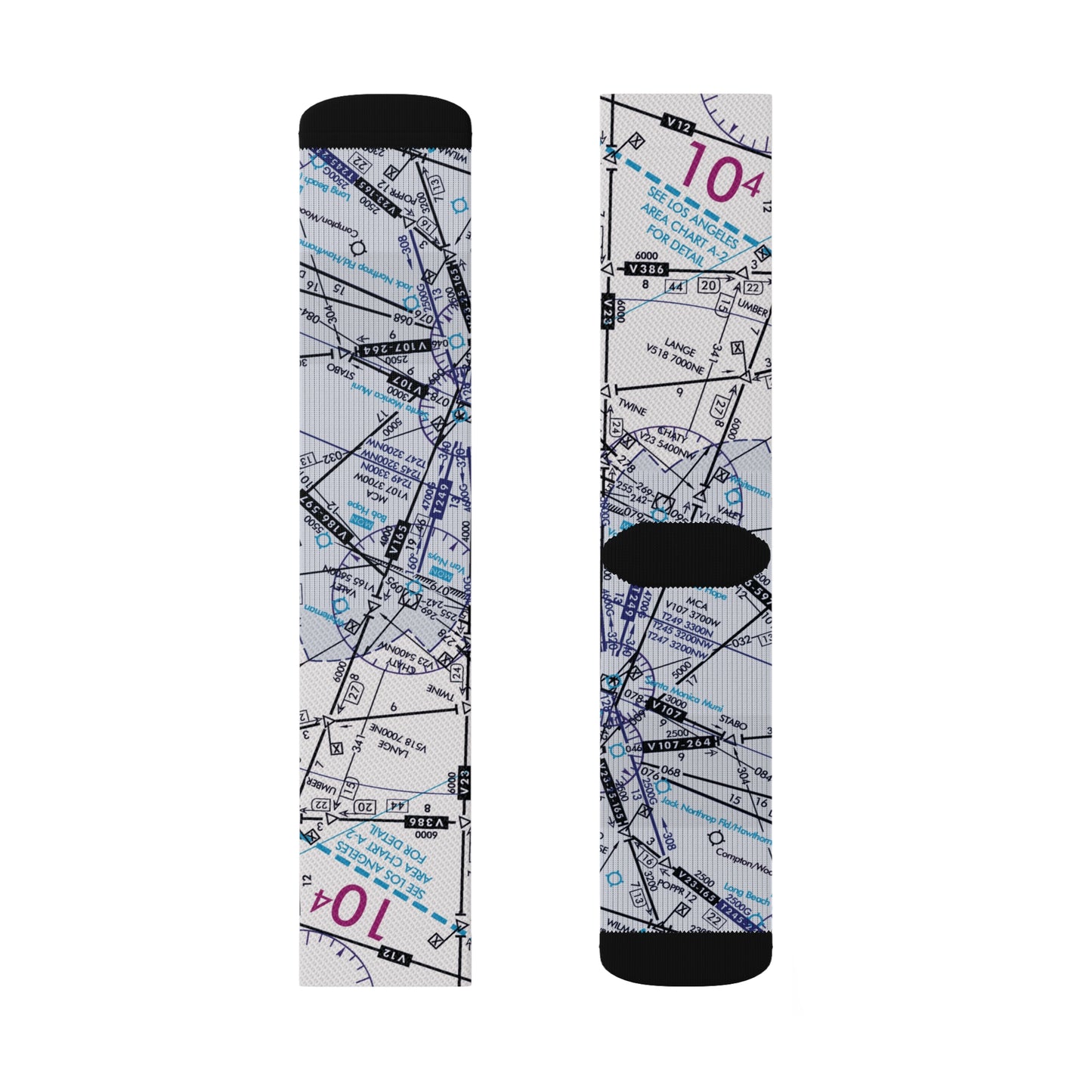 Aeronautical Chart socks (ELUS3/white)